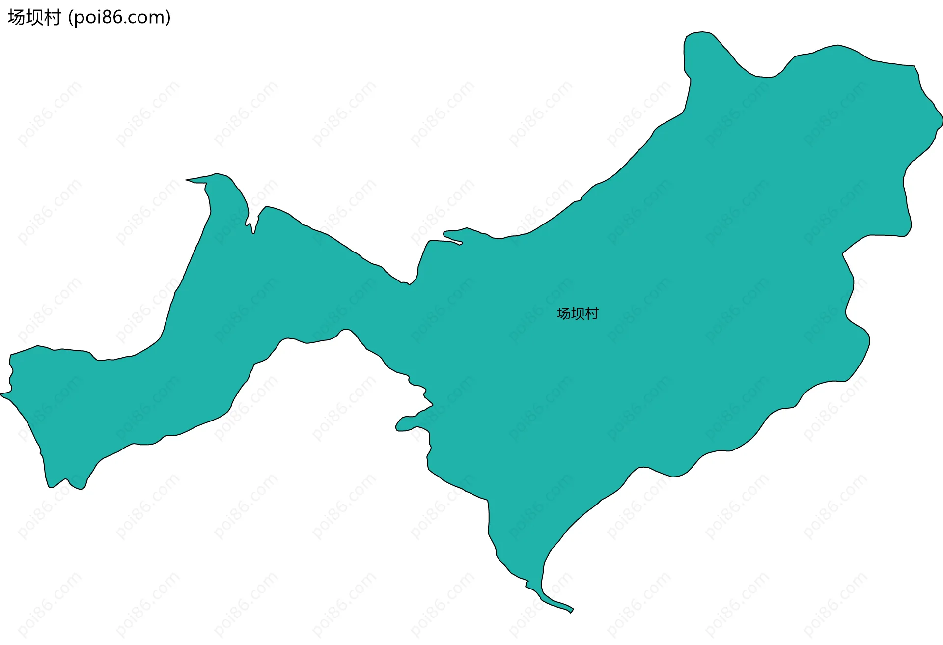 场坝村边界地图