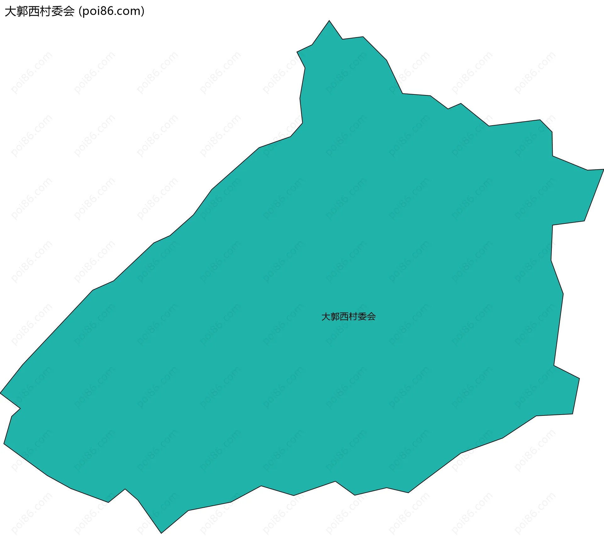 大郭西村委会边界地图