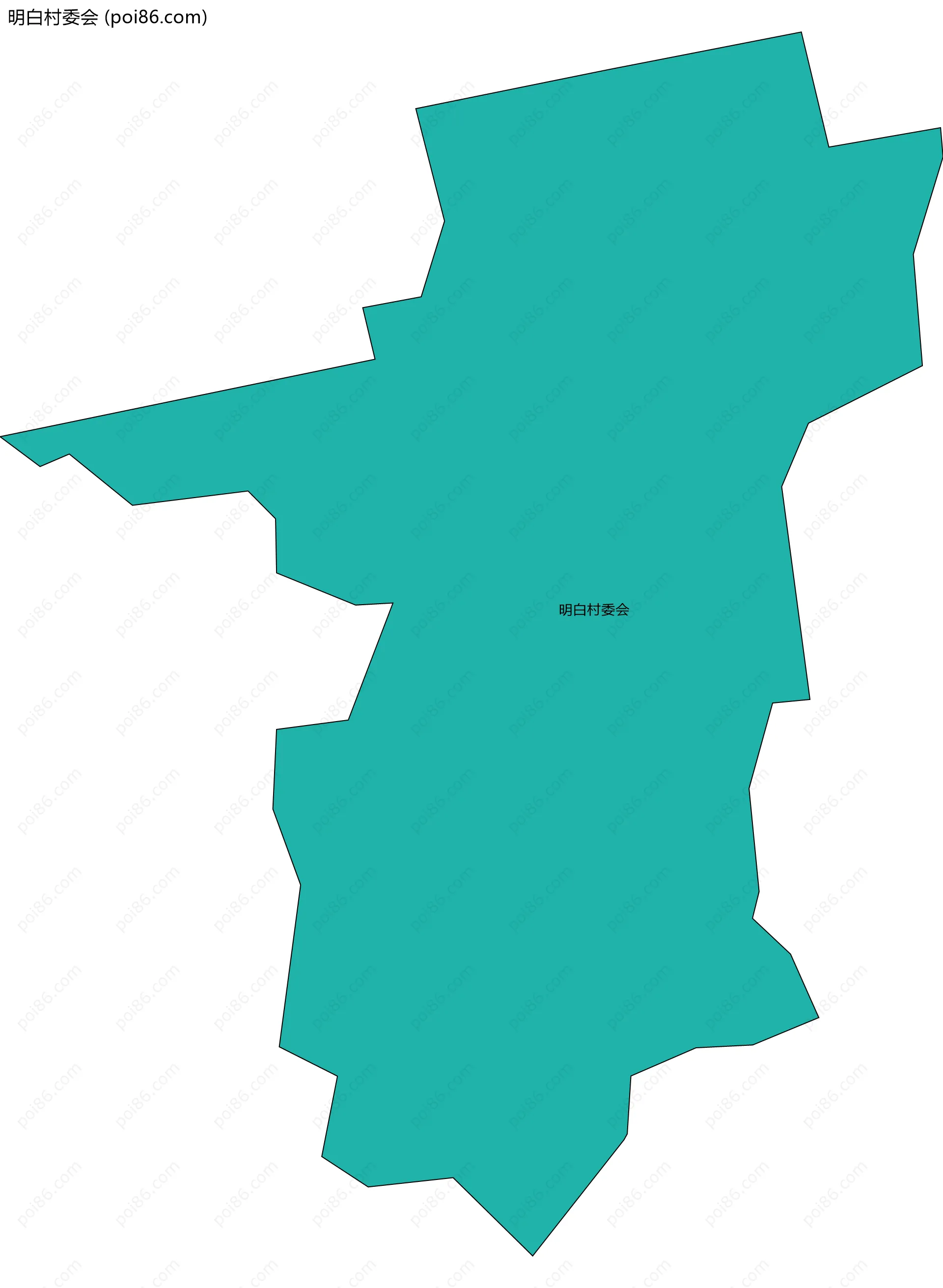 明白村委会边界地图