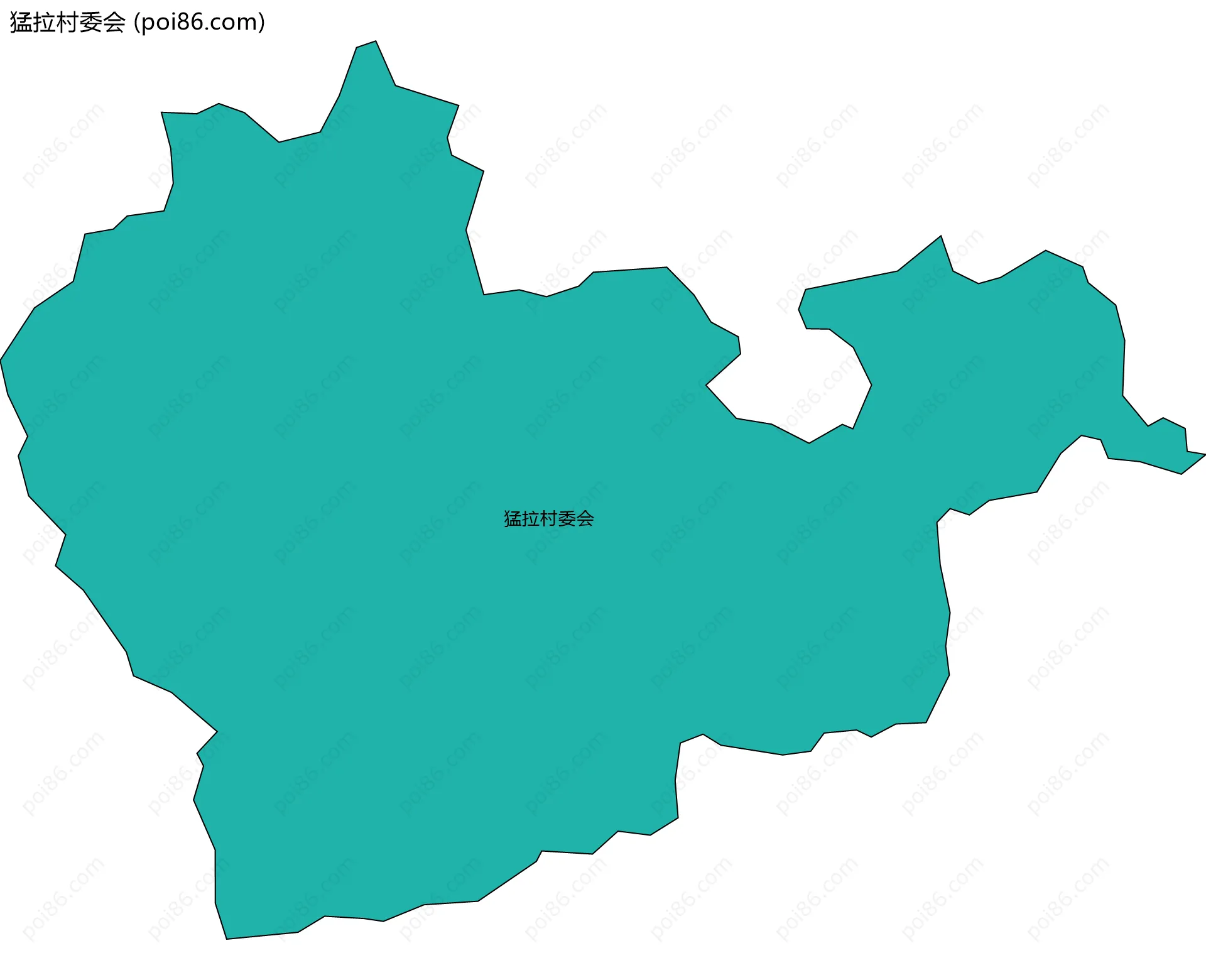 猛拉村委会边界地图