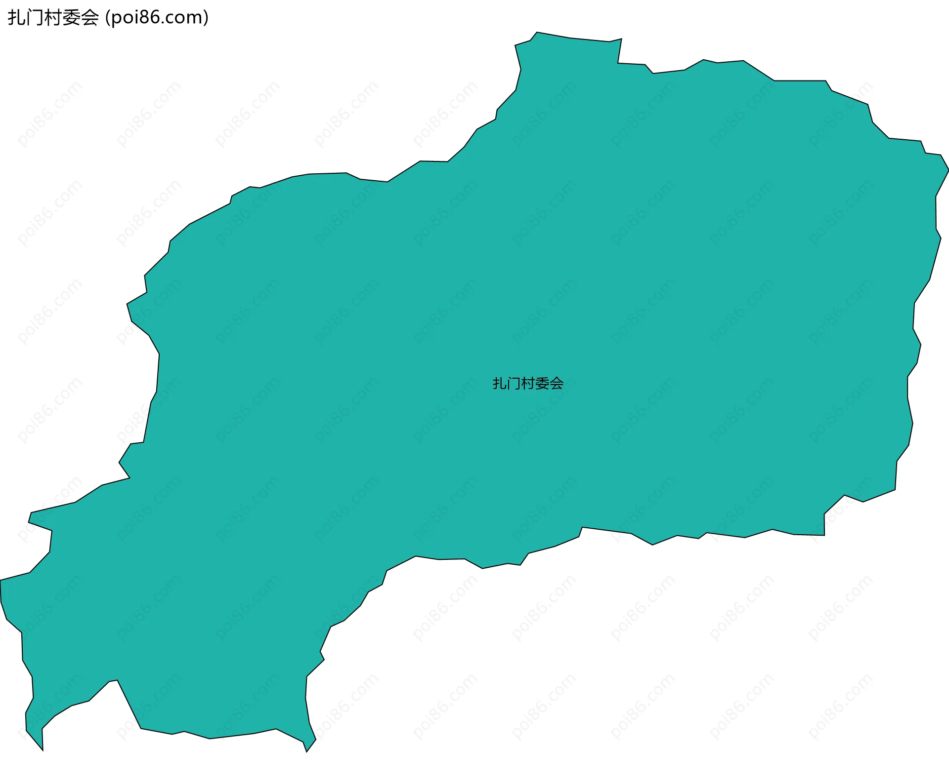 扎门村委会边界地图