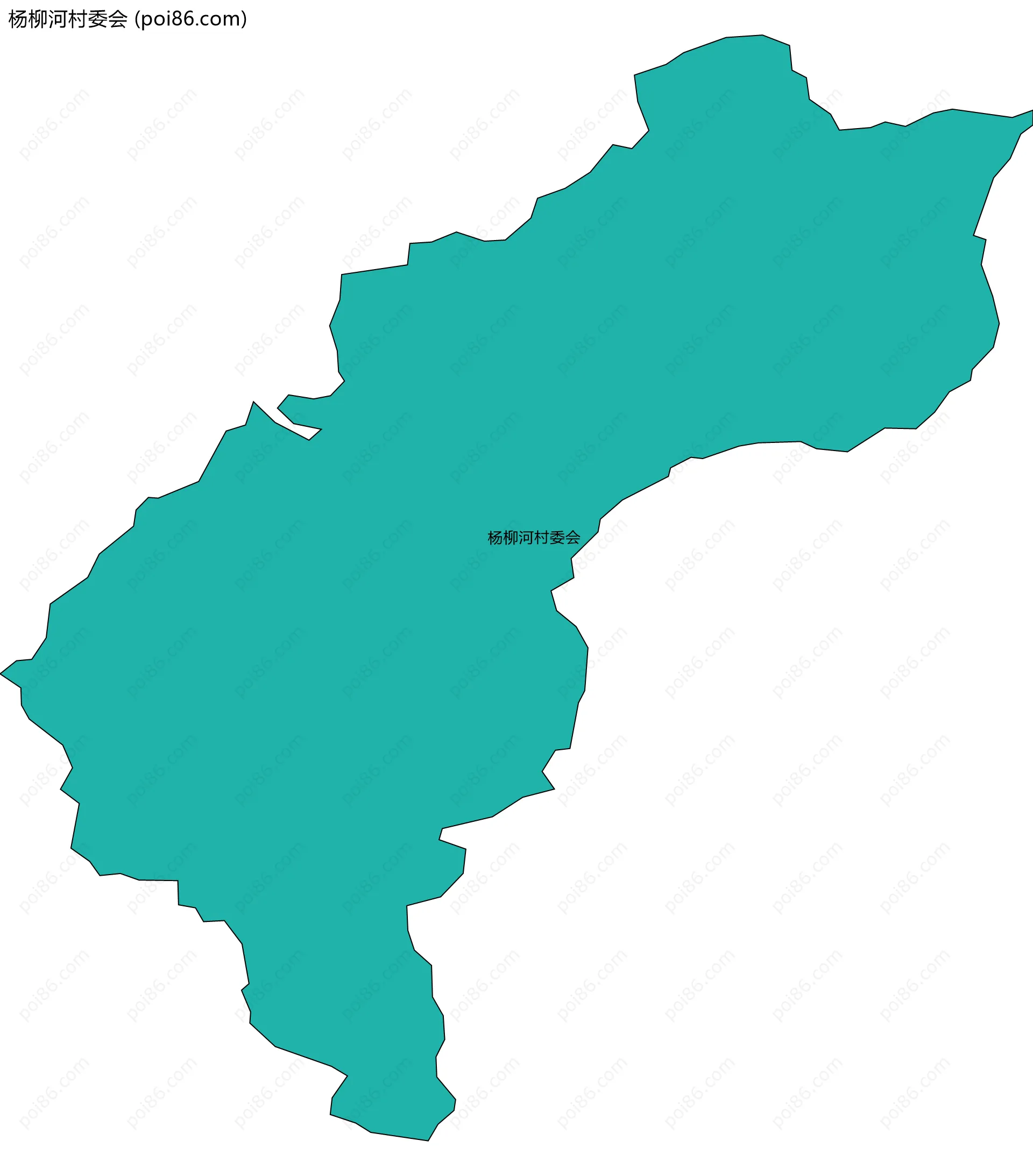 杨柳河村委会边界地图