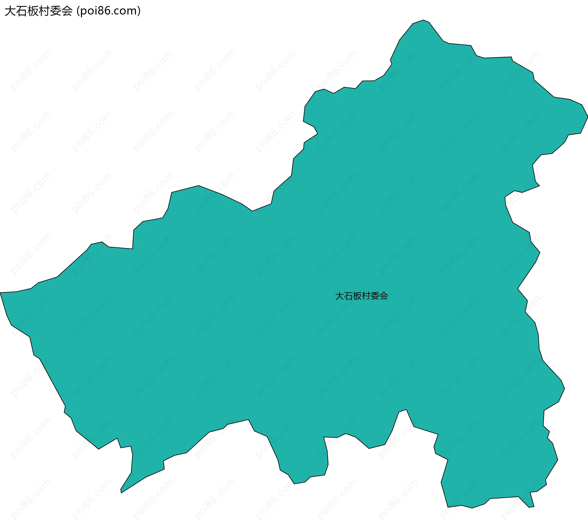 大石板村委会边界地图