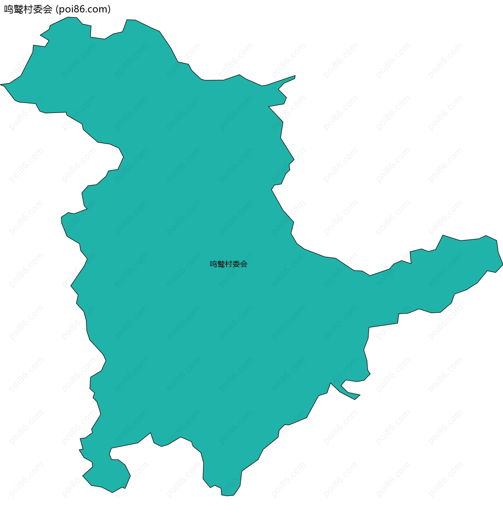 鸣鹫村委会边界地图