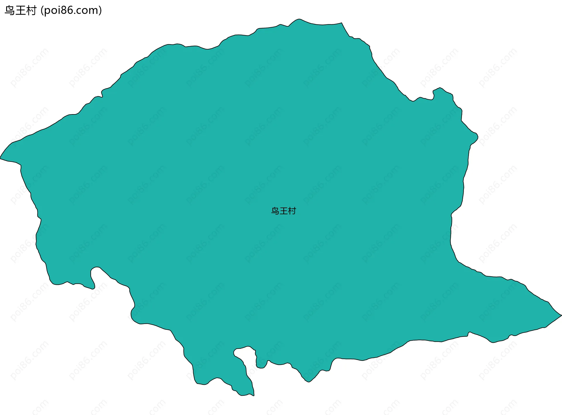 鸟王村边界地图