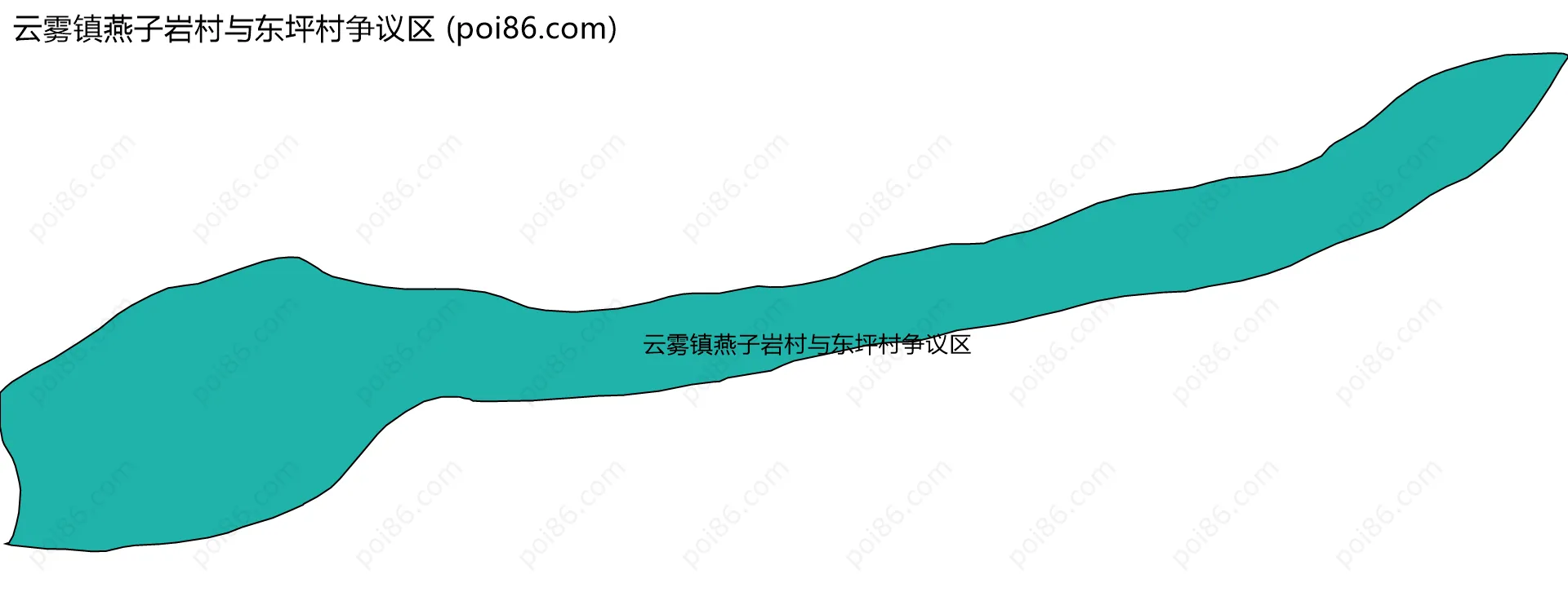 云雾镇燕子岩村与东坪村争议区边界地图