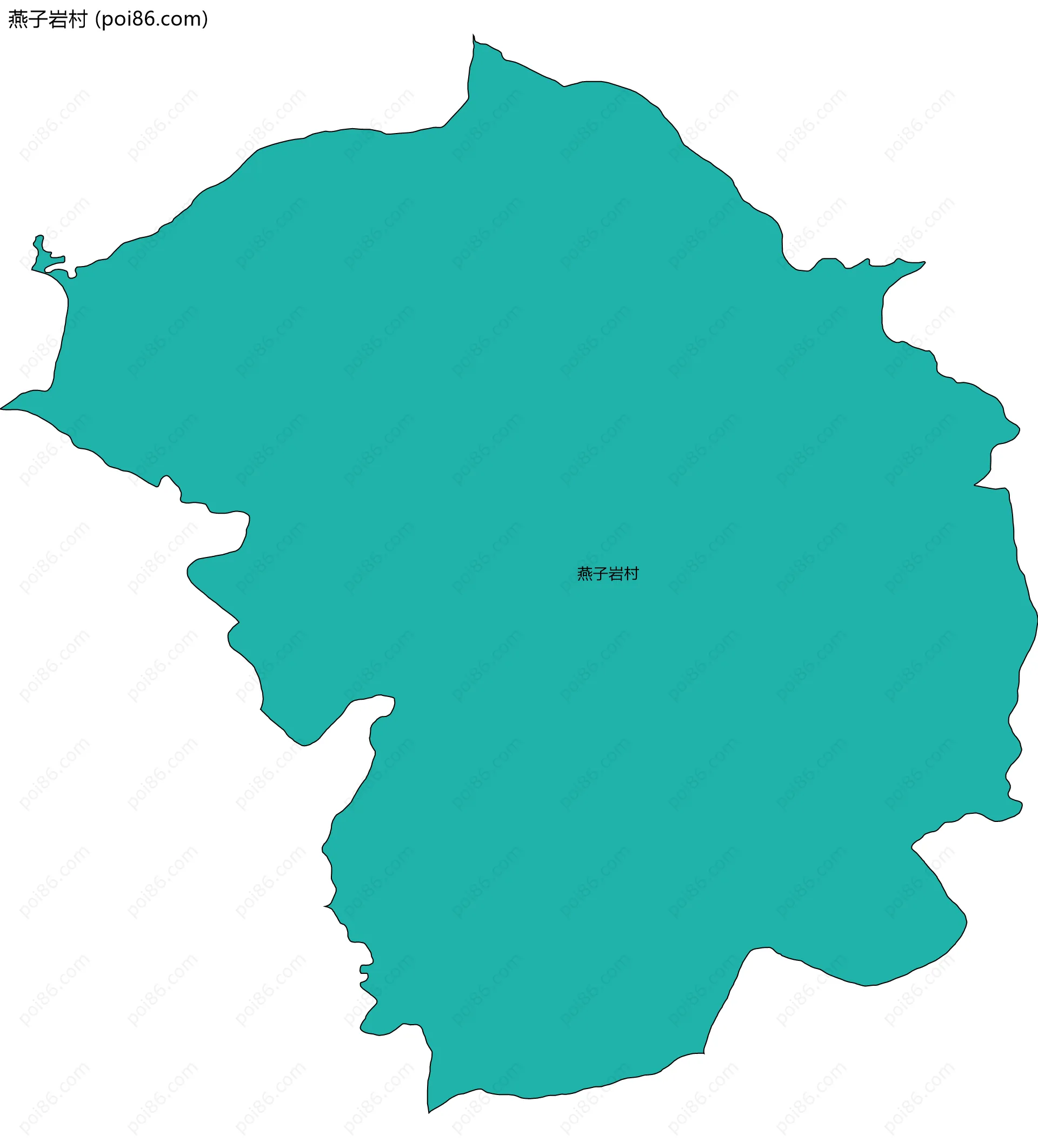 燕子岩村边界地图