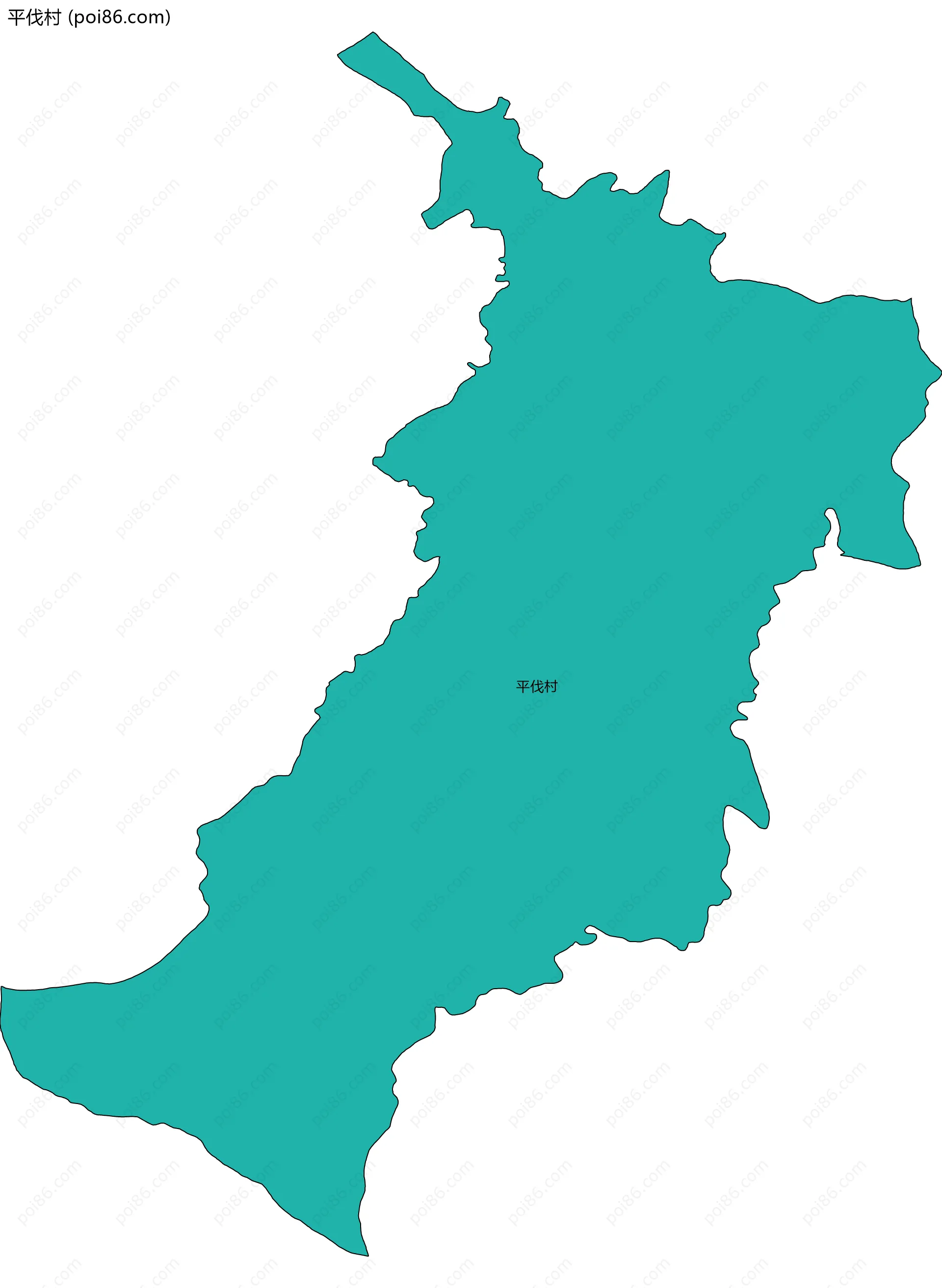 平伐村边界地图