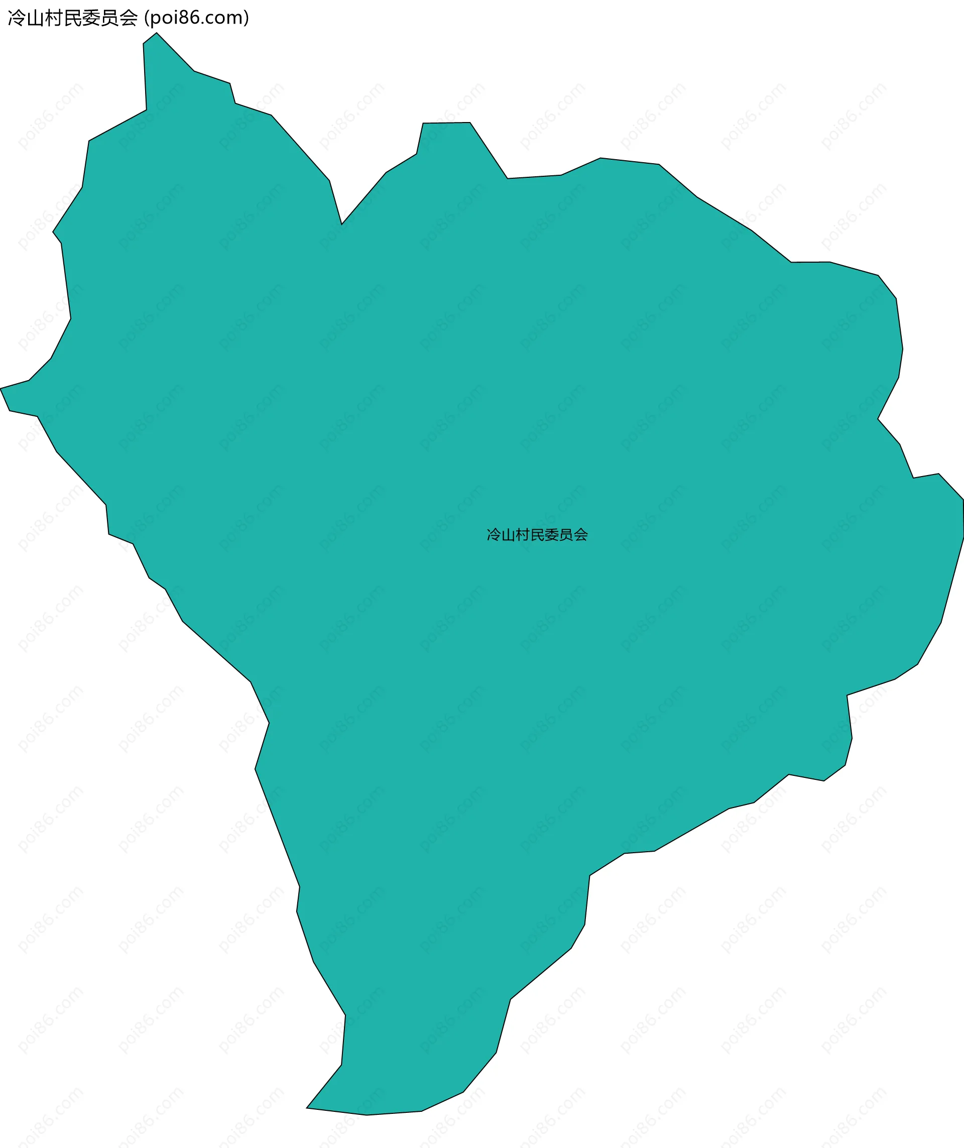 冷山村民委员会边界地图
