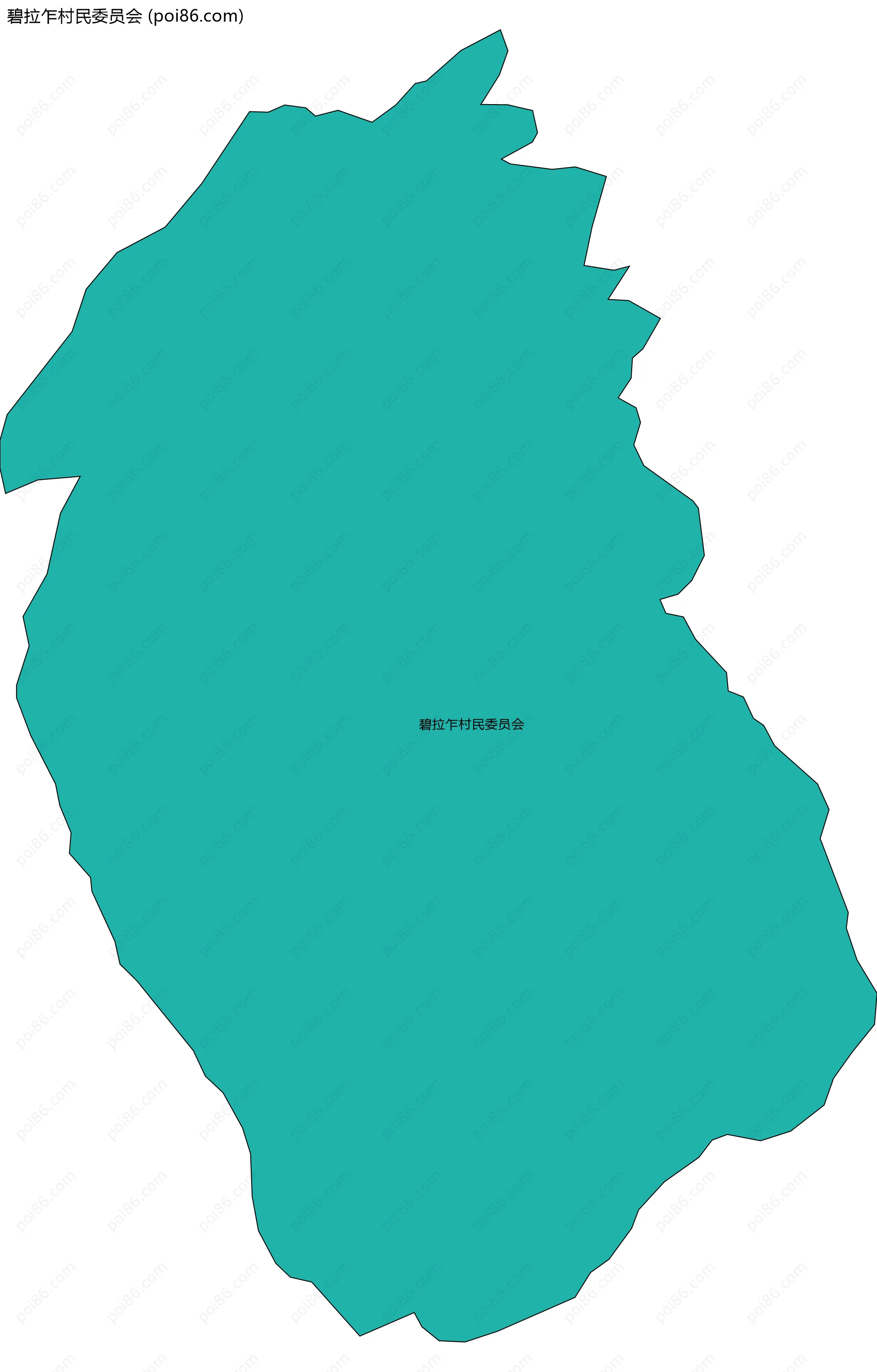 碧拉乍村民委员会边界地图