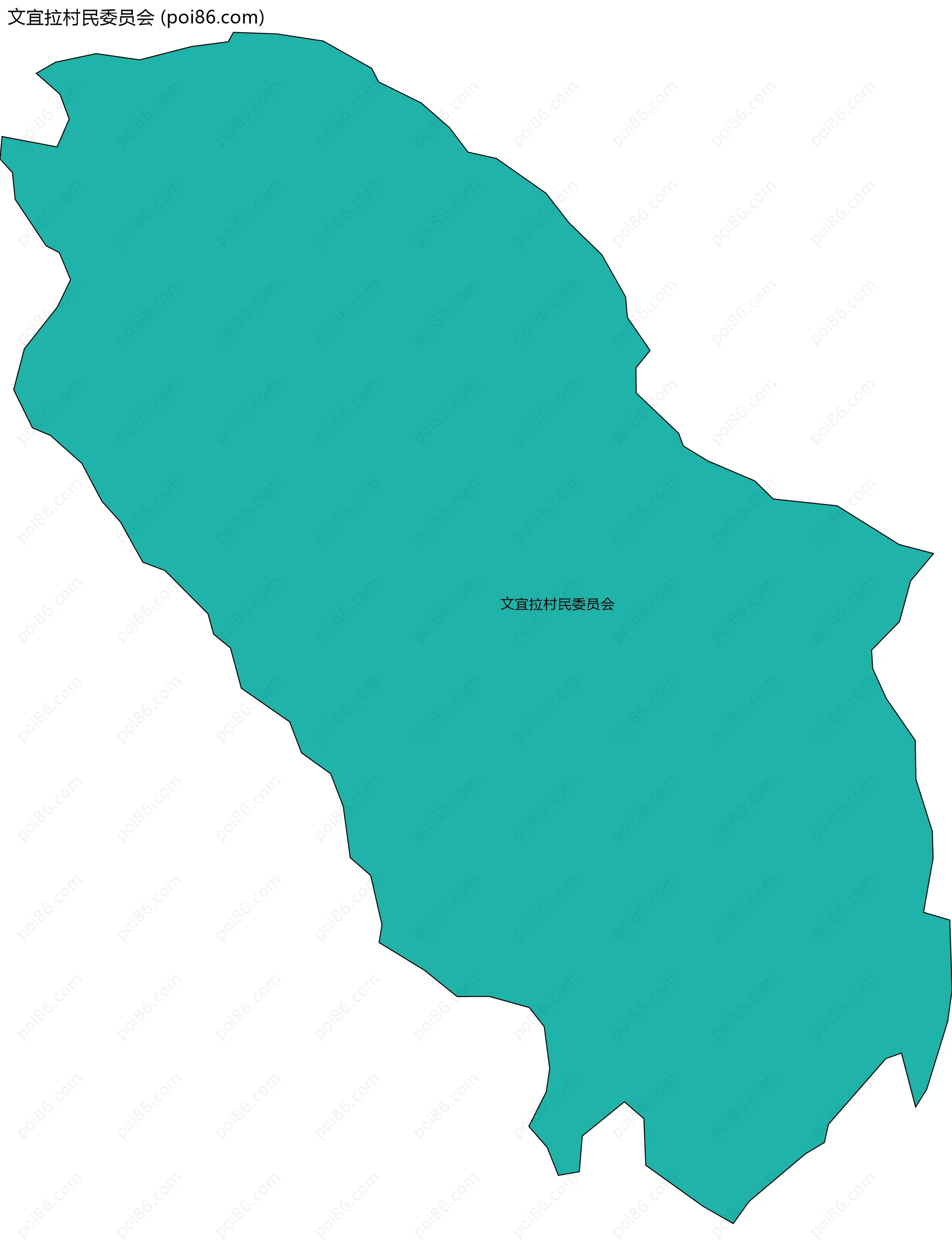 文宜拉村民委员会边界地图