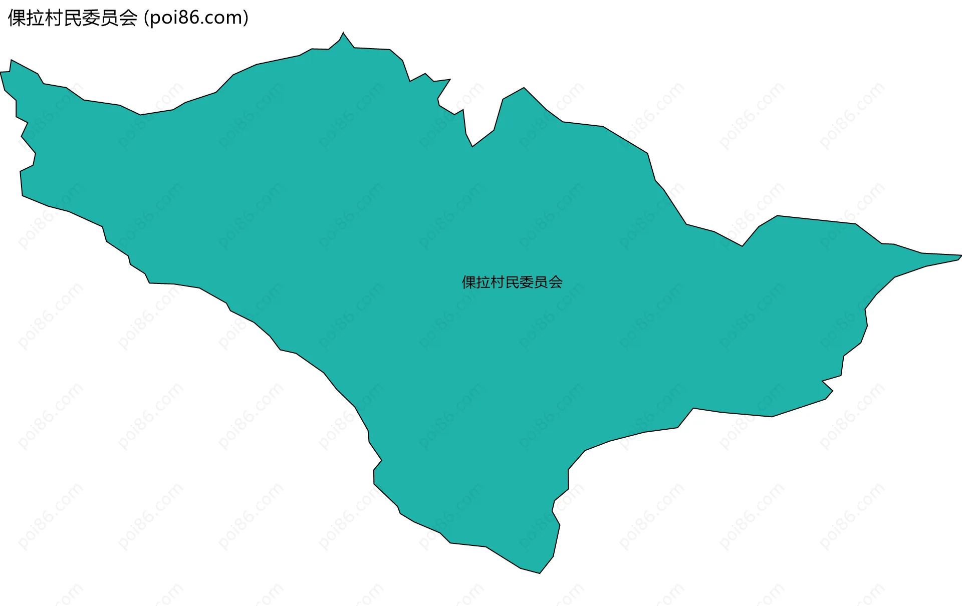 倮拉村民委员会边界地图