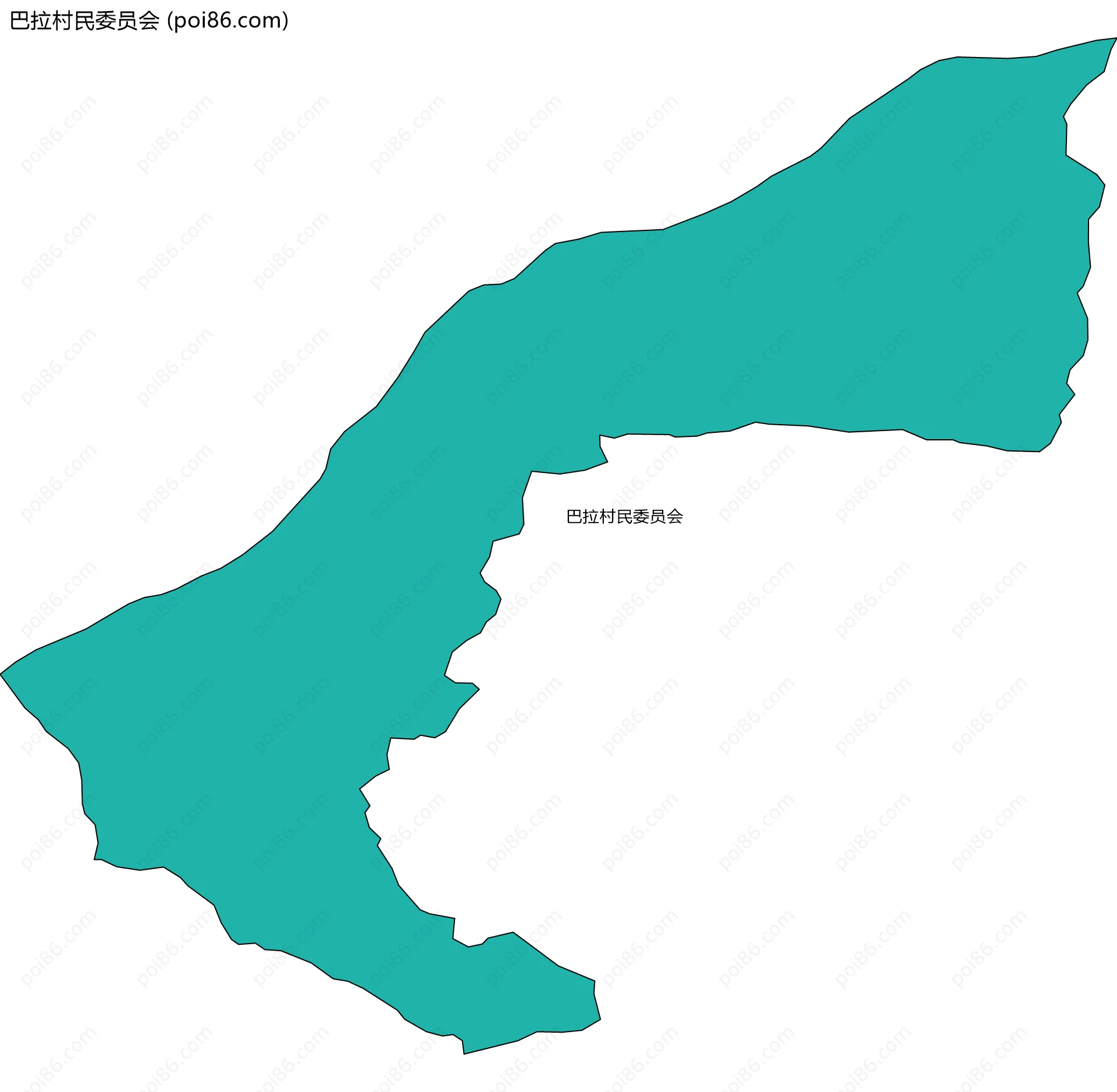 巴拉村民委员会边界地图