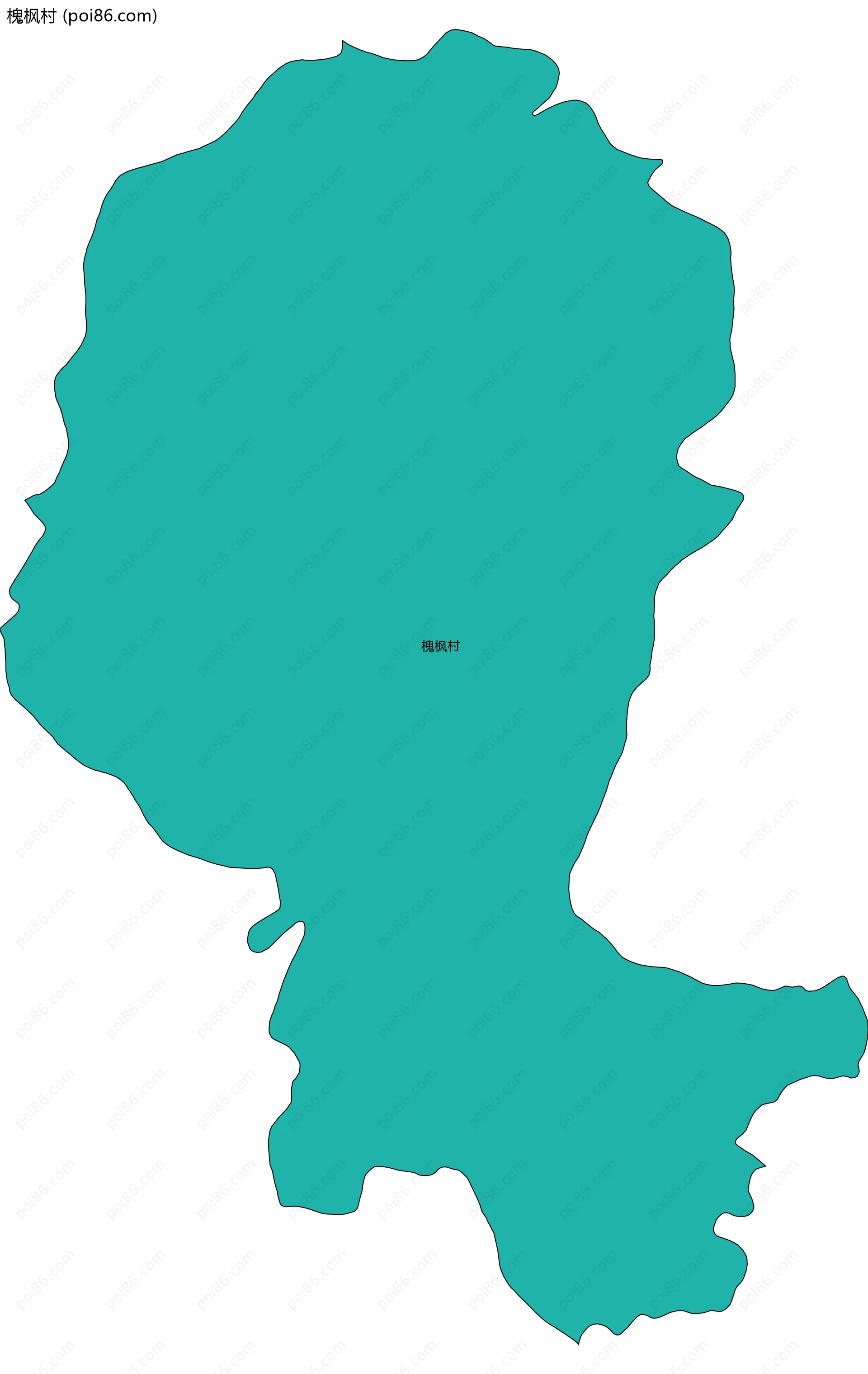 槐枫村边界地图