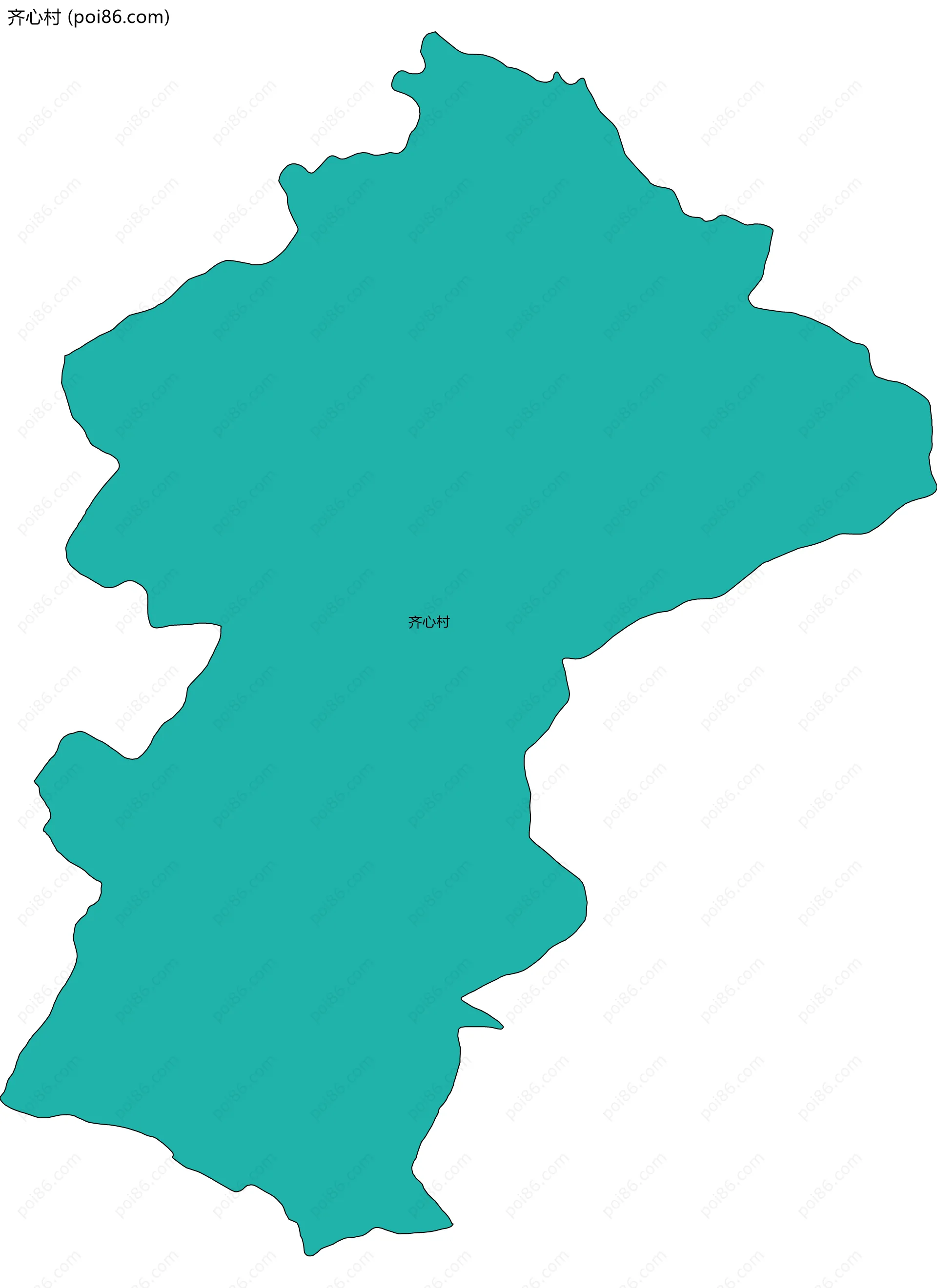 齐心村边界地图