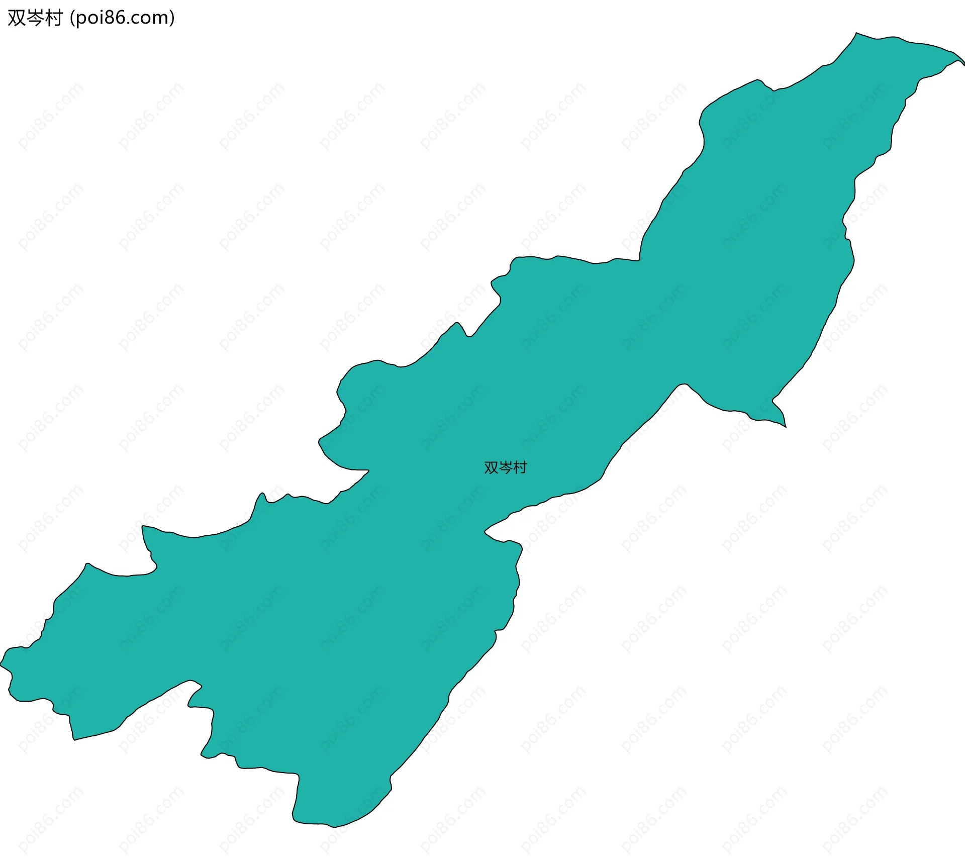 双岑村边界地图