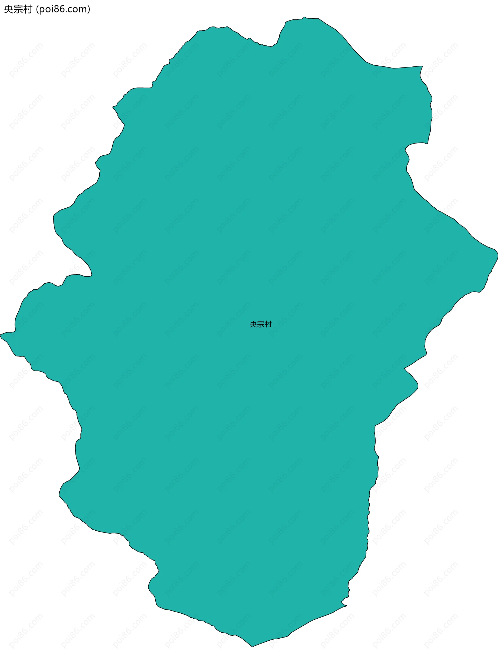 央宗村边界地图