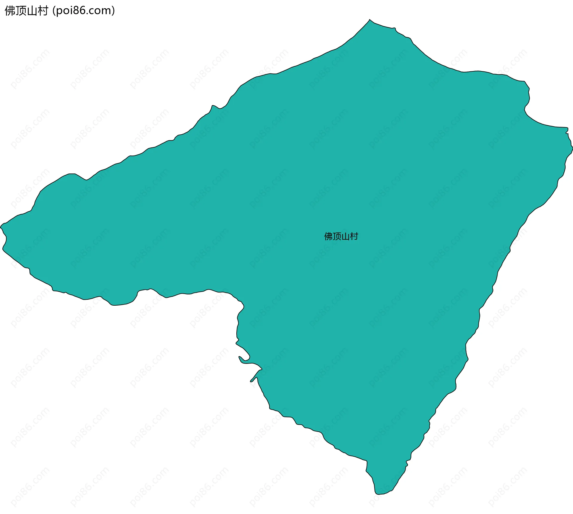 佛顶山村边界地图