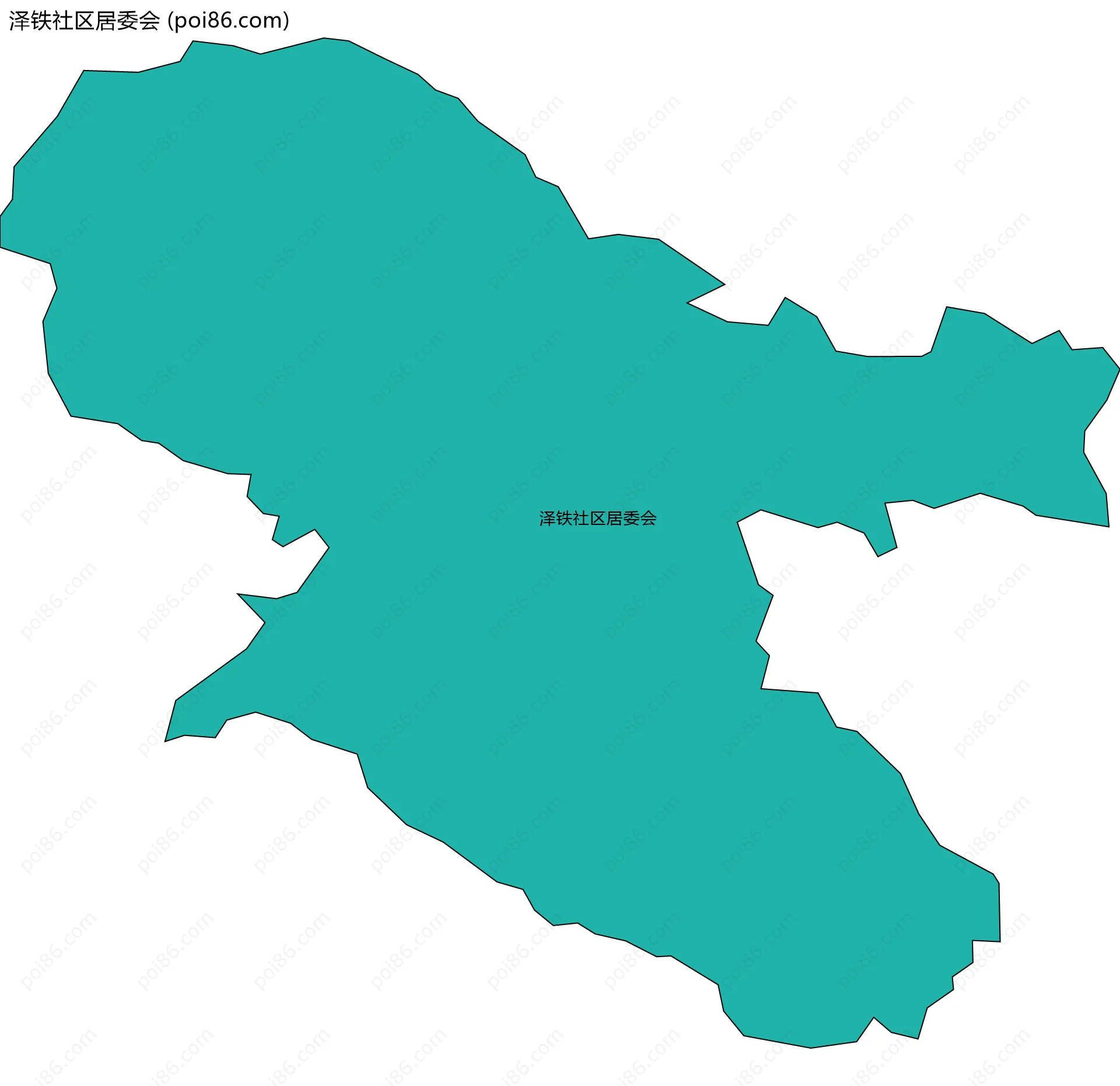 泽铁社区居委会边界地图
