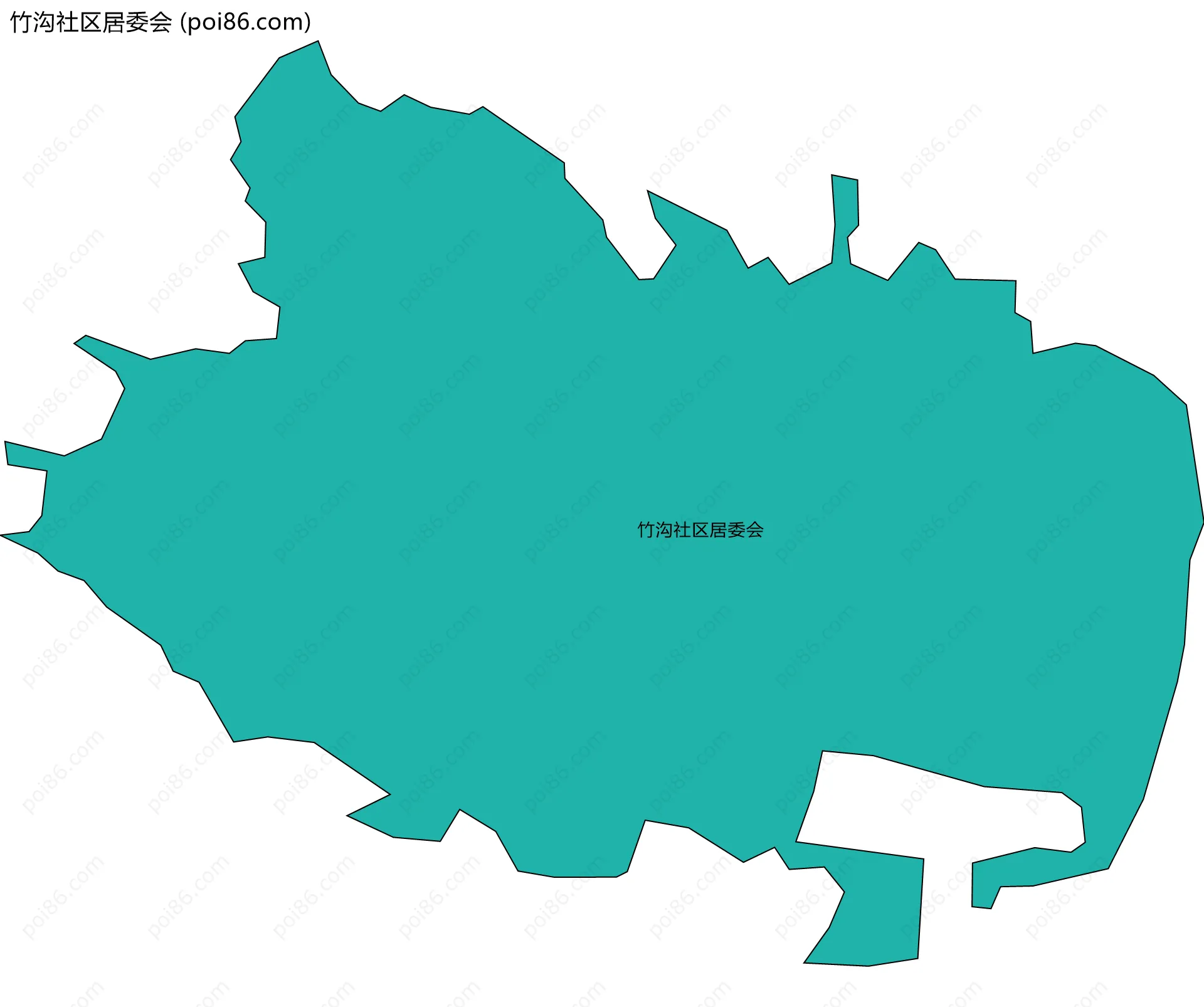 竹沟社区居委会边界地图