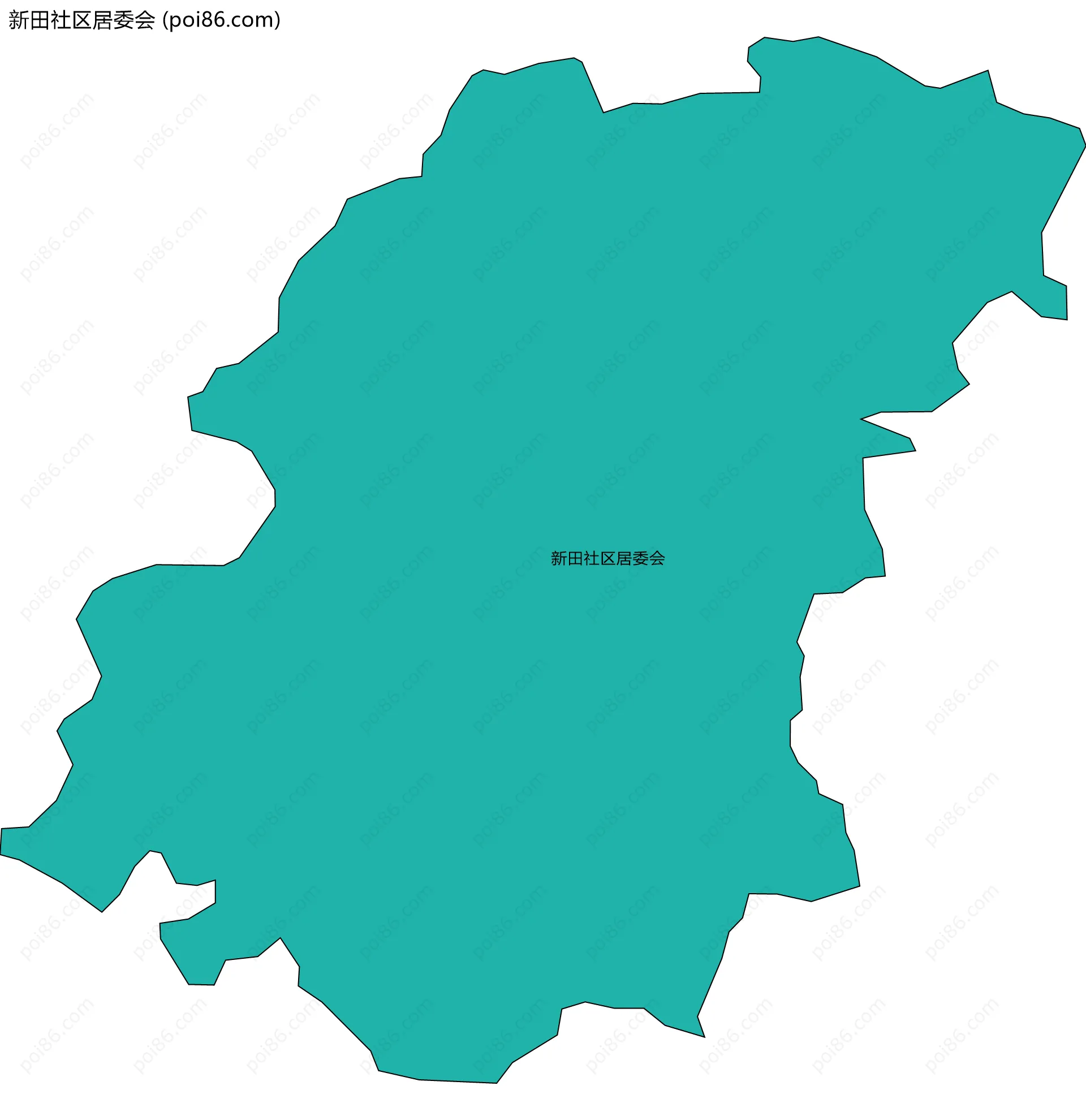 新田社区居委会边界地图
