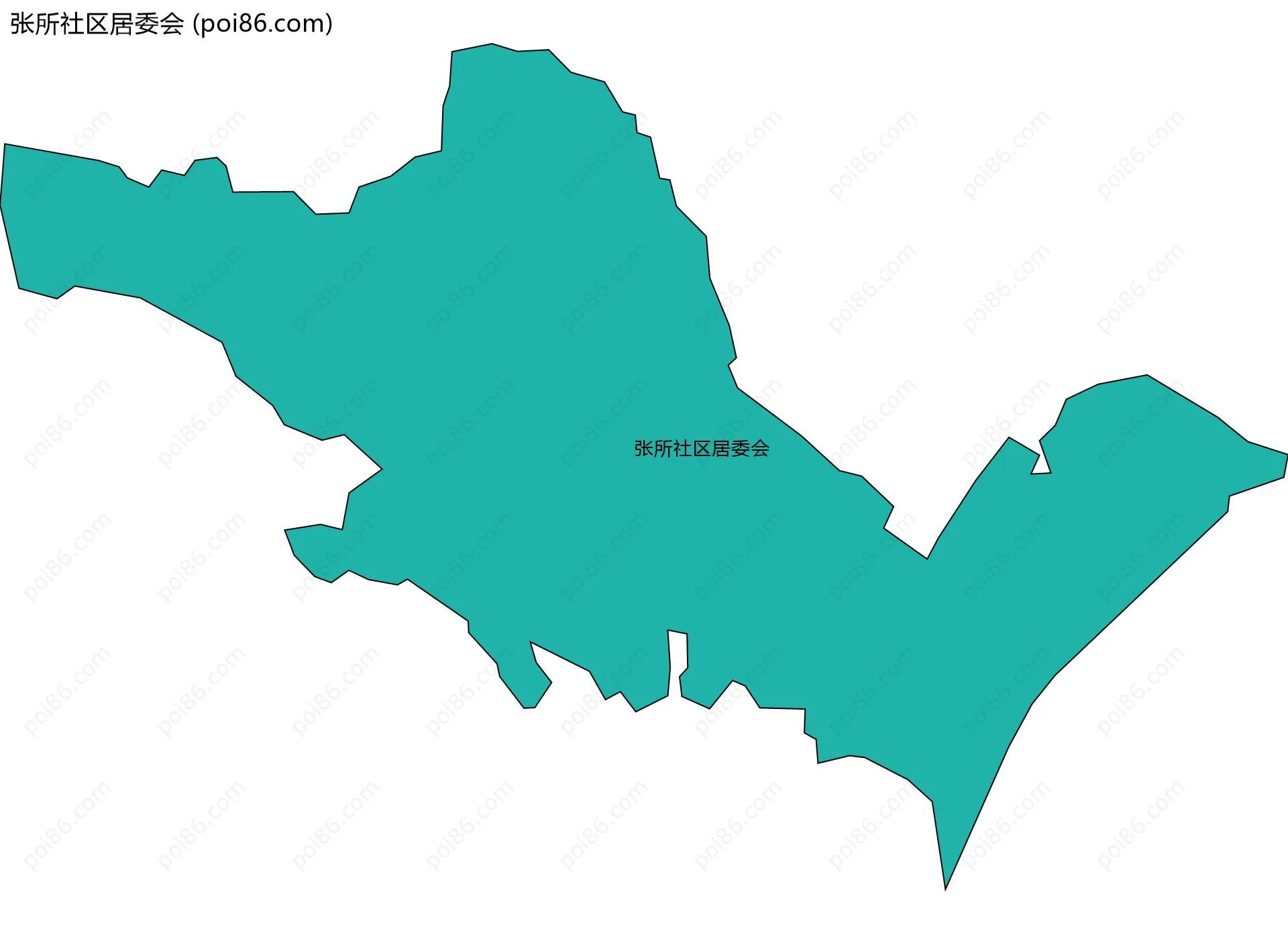 张所社区居委会边界地图