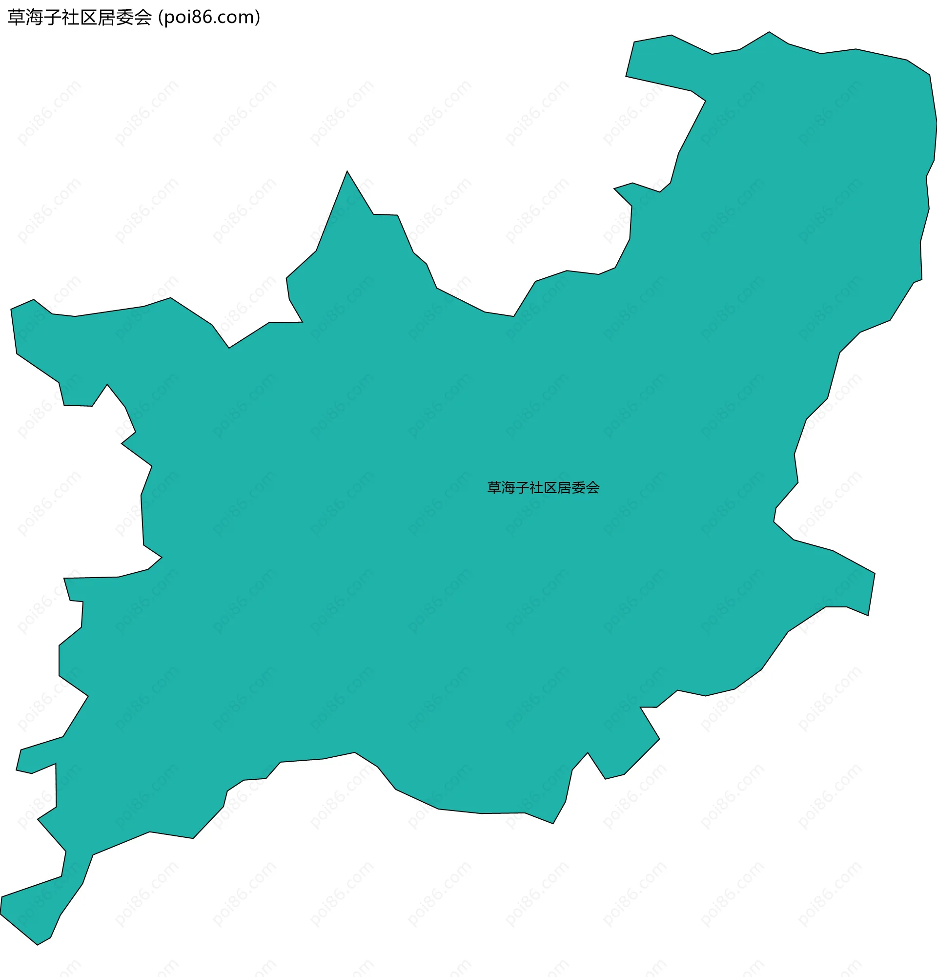 草海子社区居委会边界地图