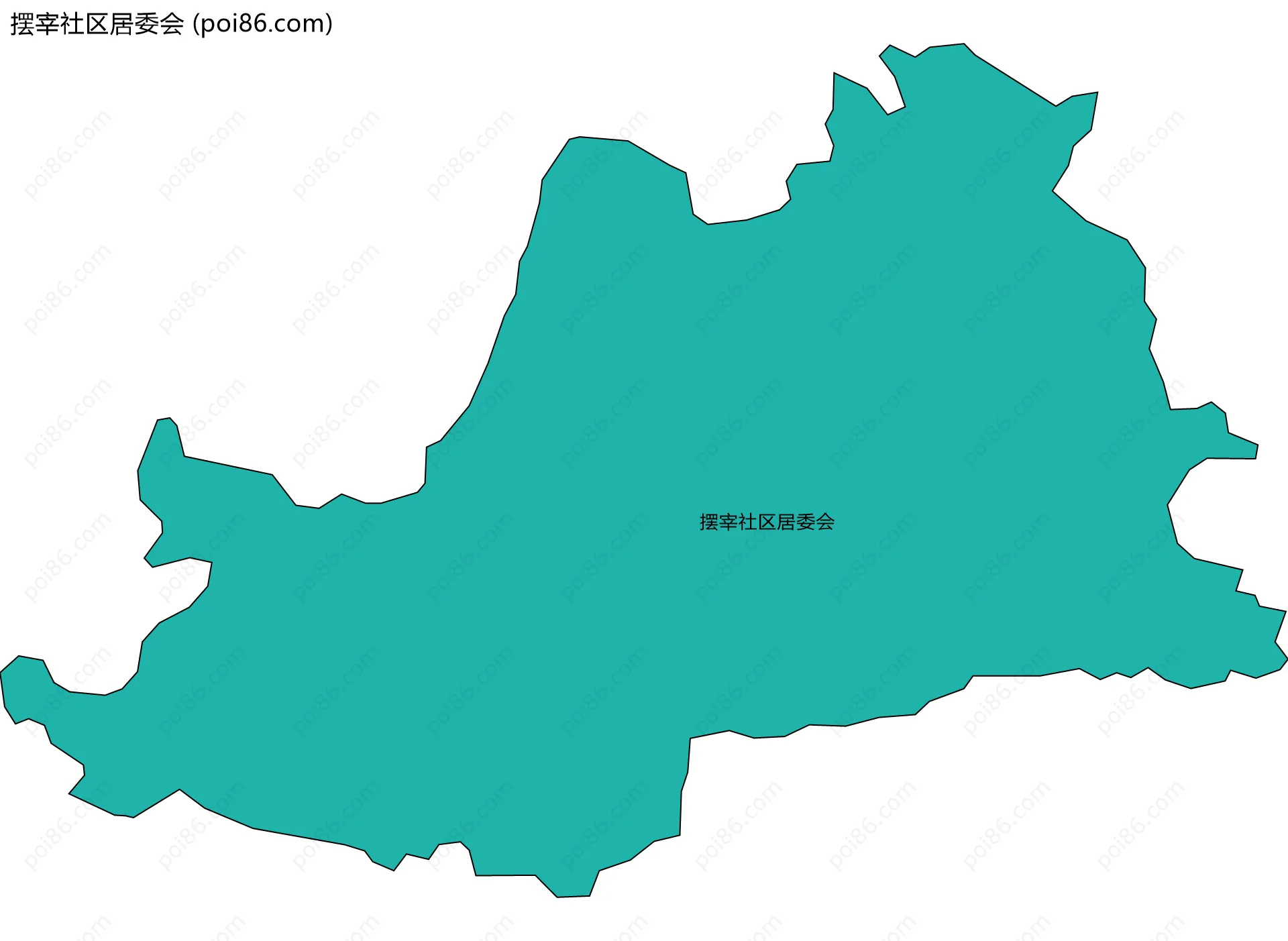 摆宰社区居委会边界地图