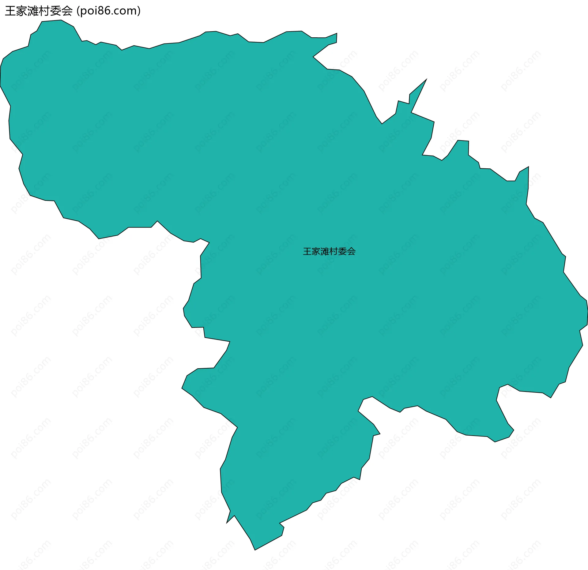 王家滩村委会边界地图