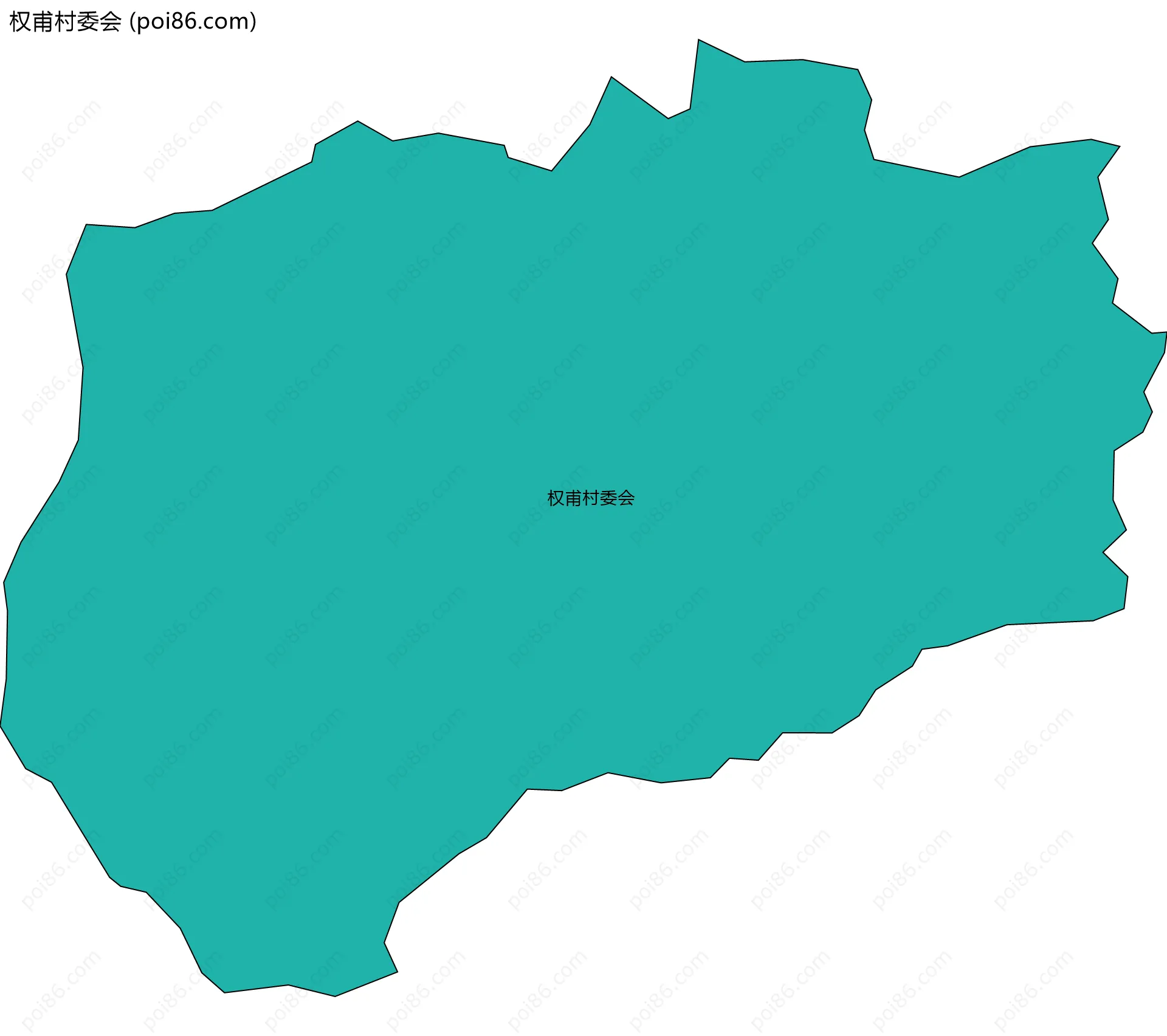 权甫村委会边界地图