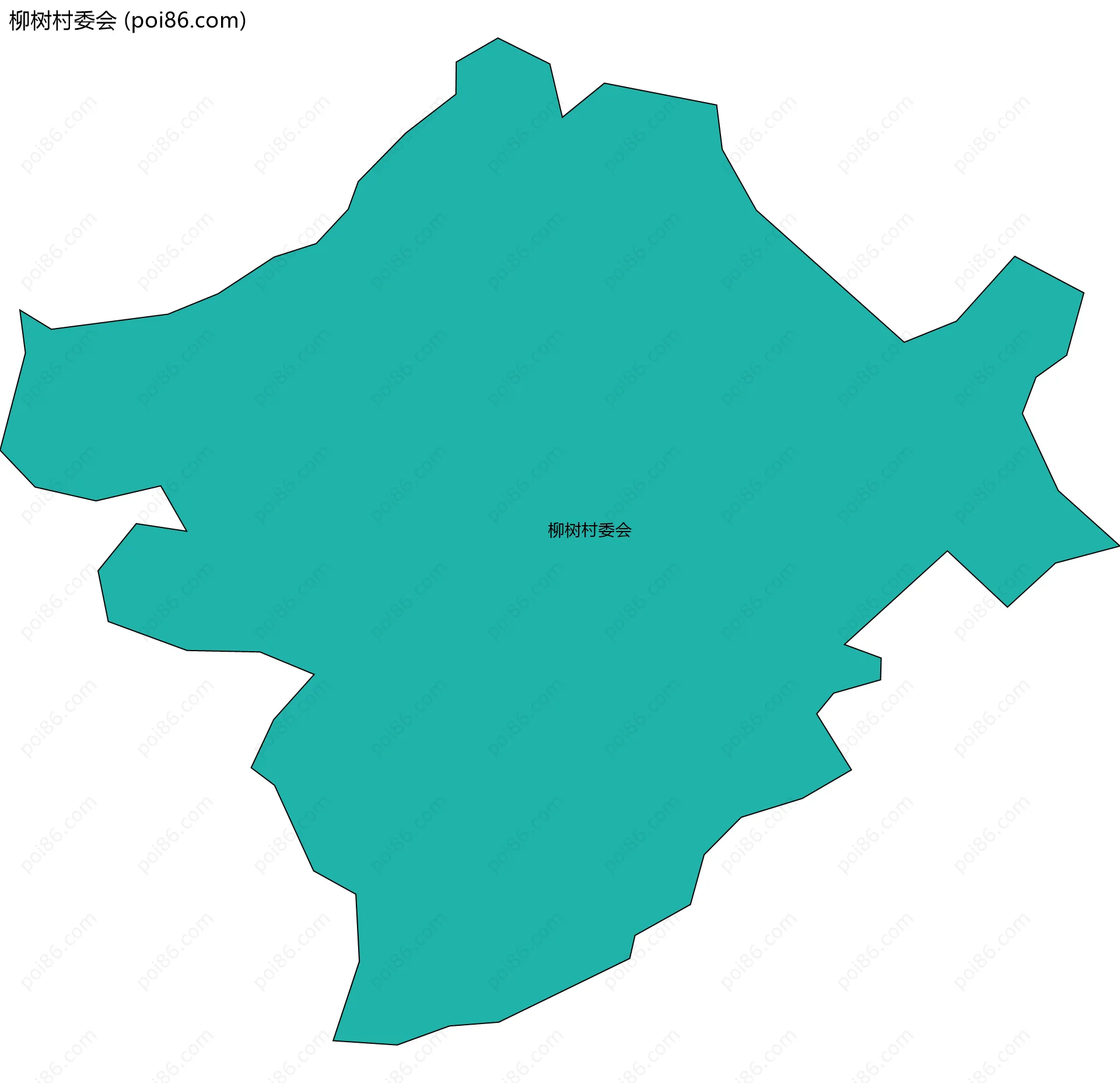 柳树村委会边界地图