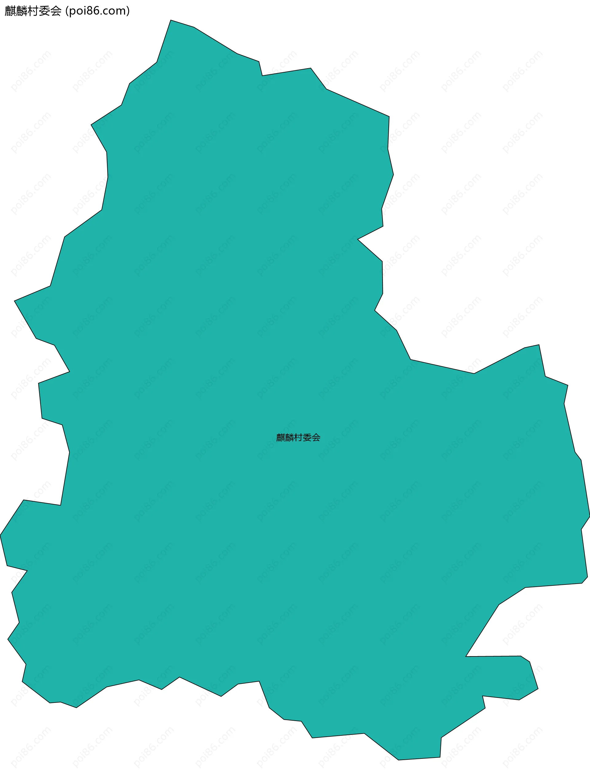 麒麟村委会边界地图