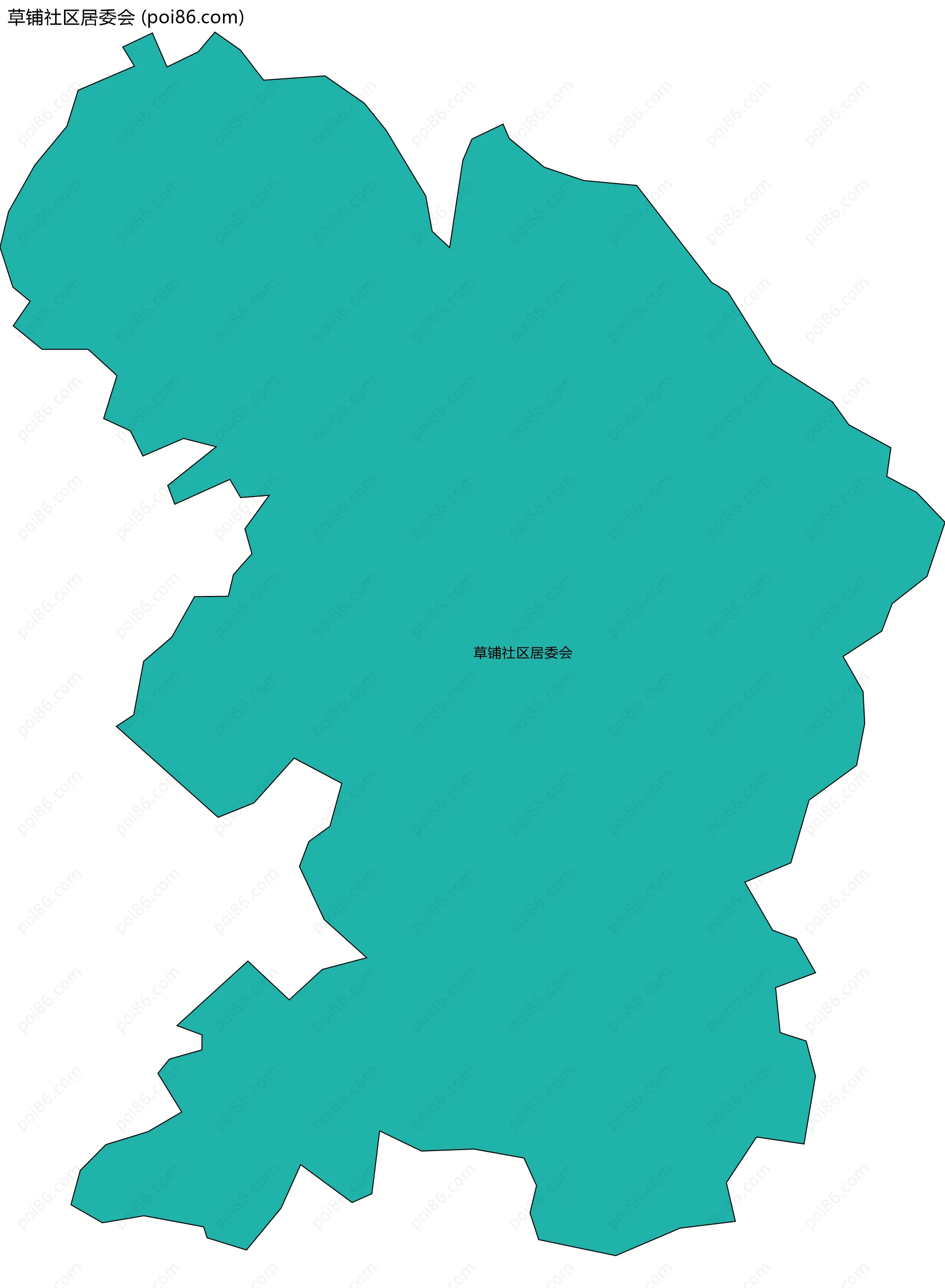 草铺社区居委会边界地图