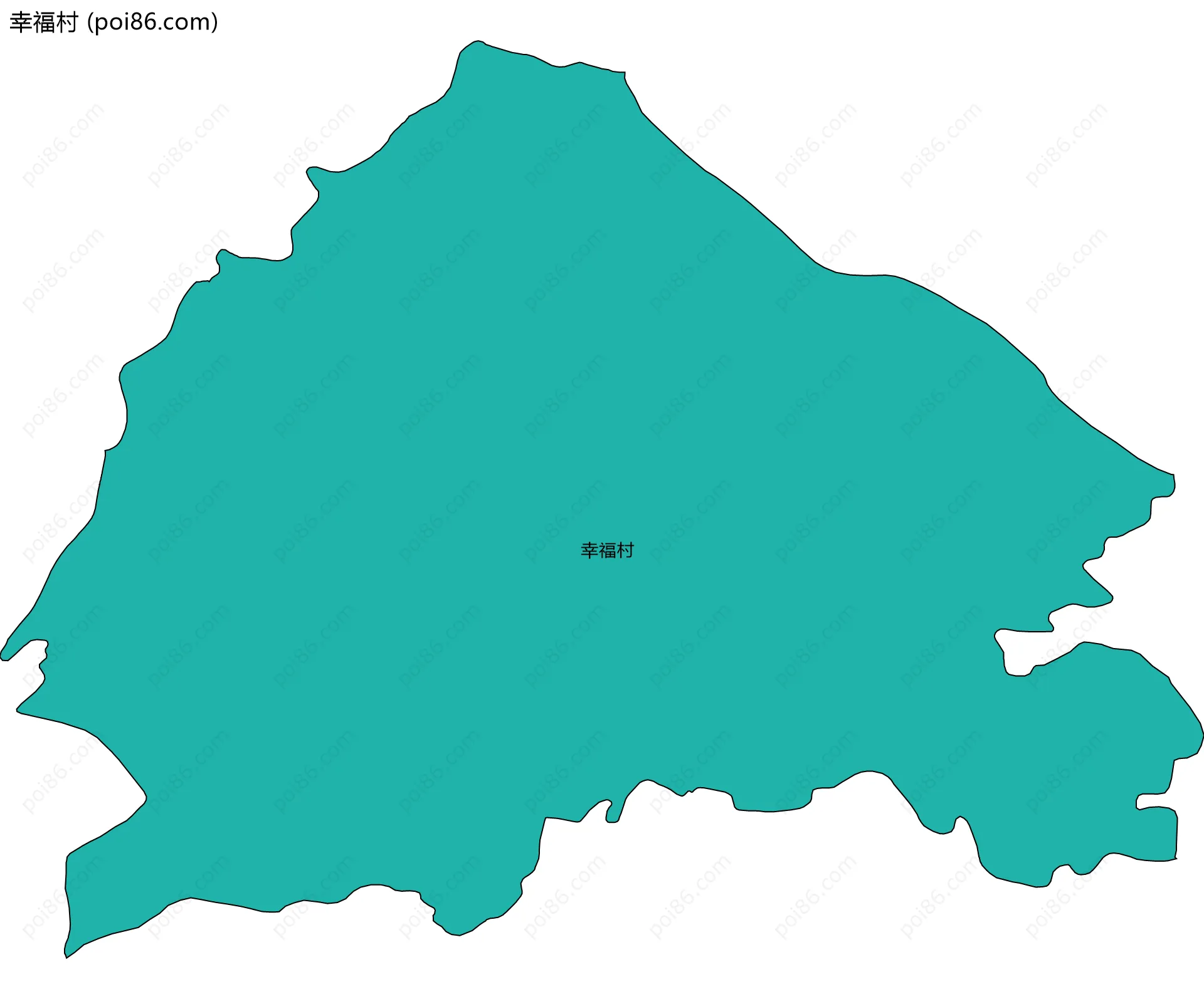 幸福村边界地图