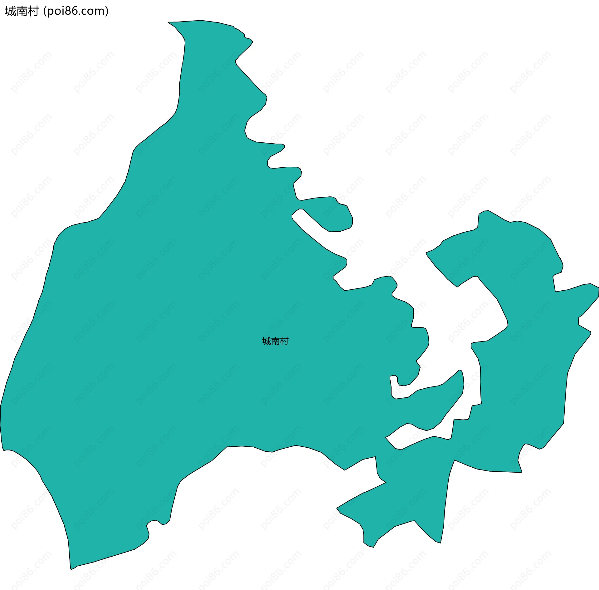 城南村边界地图