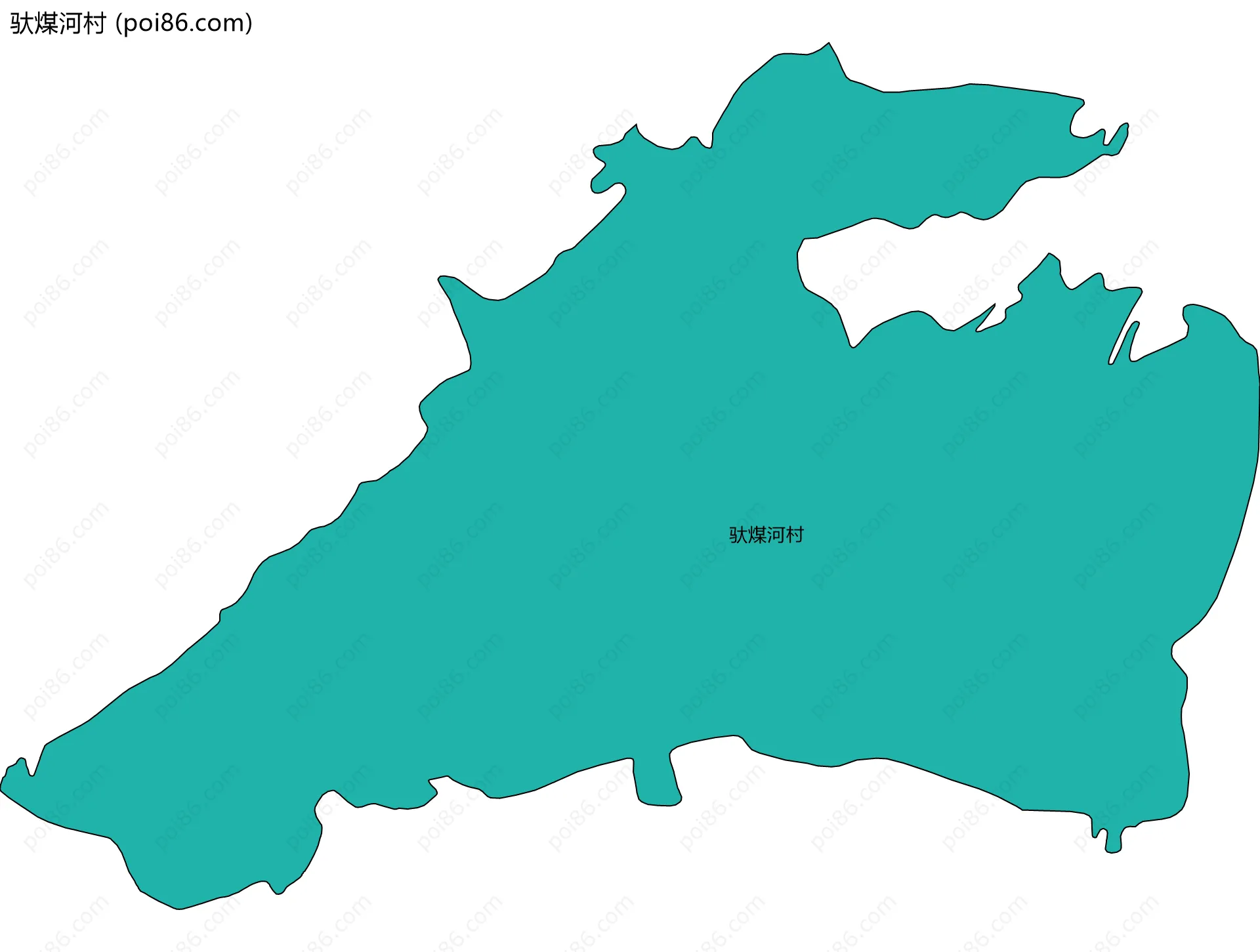 驮煤河村边界地图