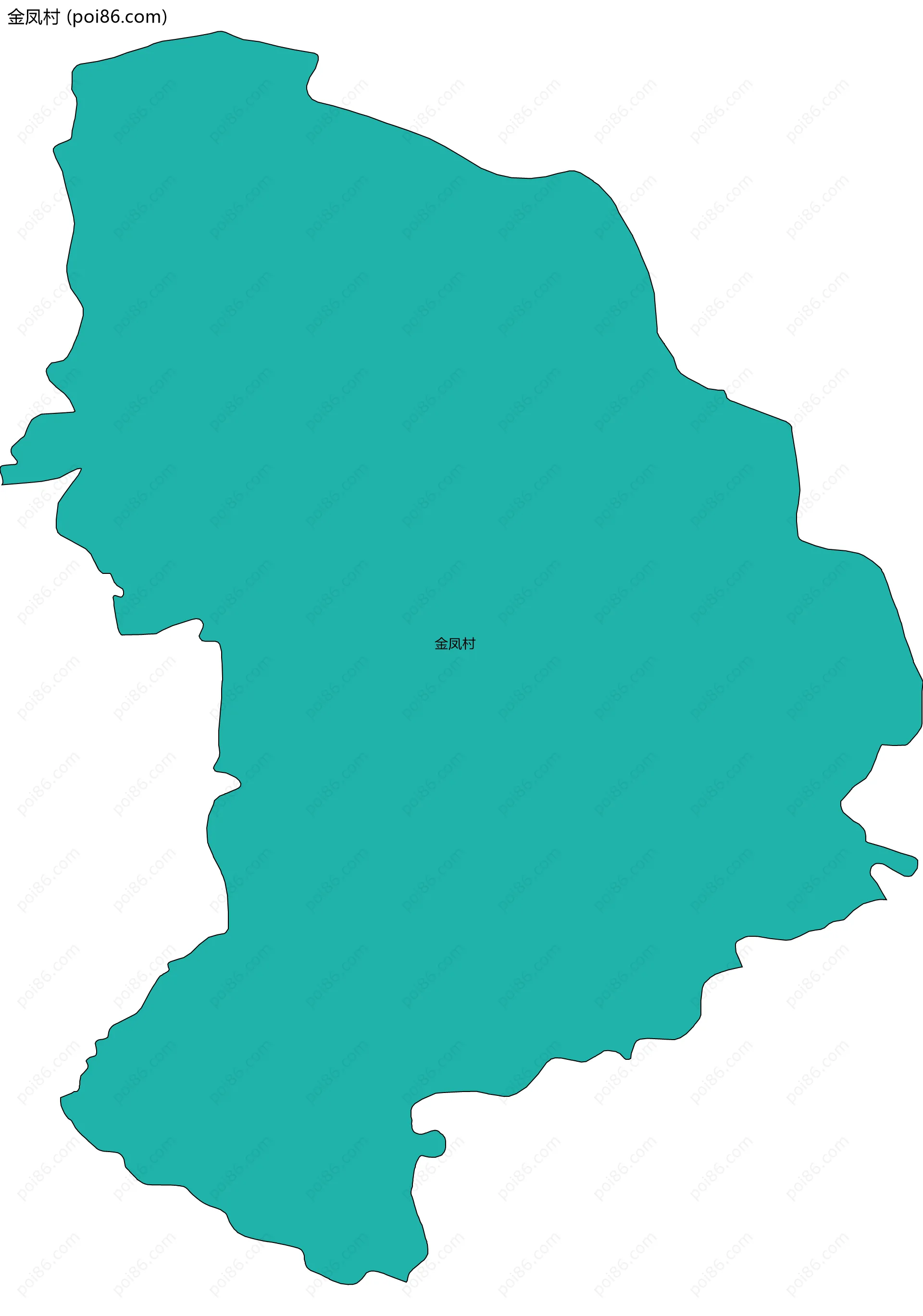 金凤村边界地图