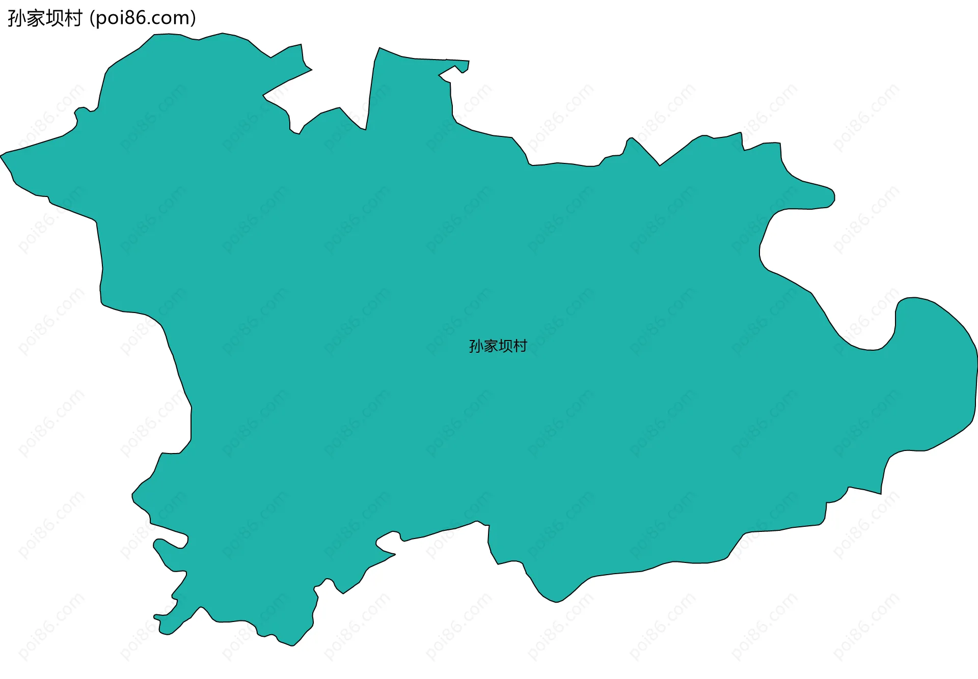 孙家坝村边界地图