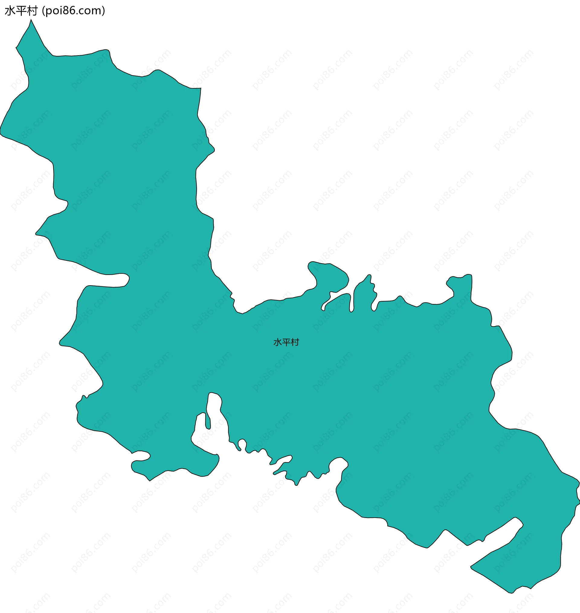 水平村边界地图