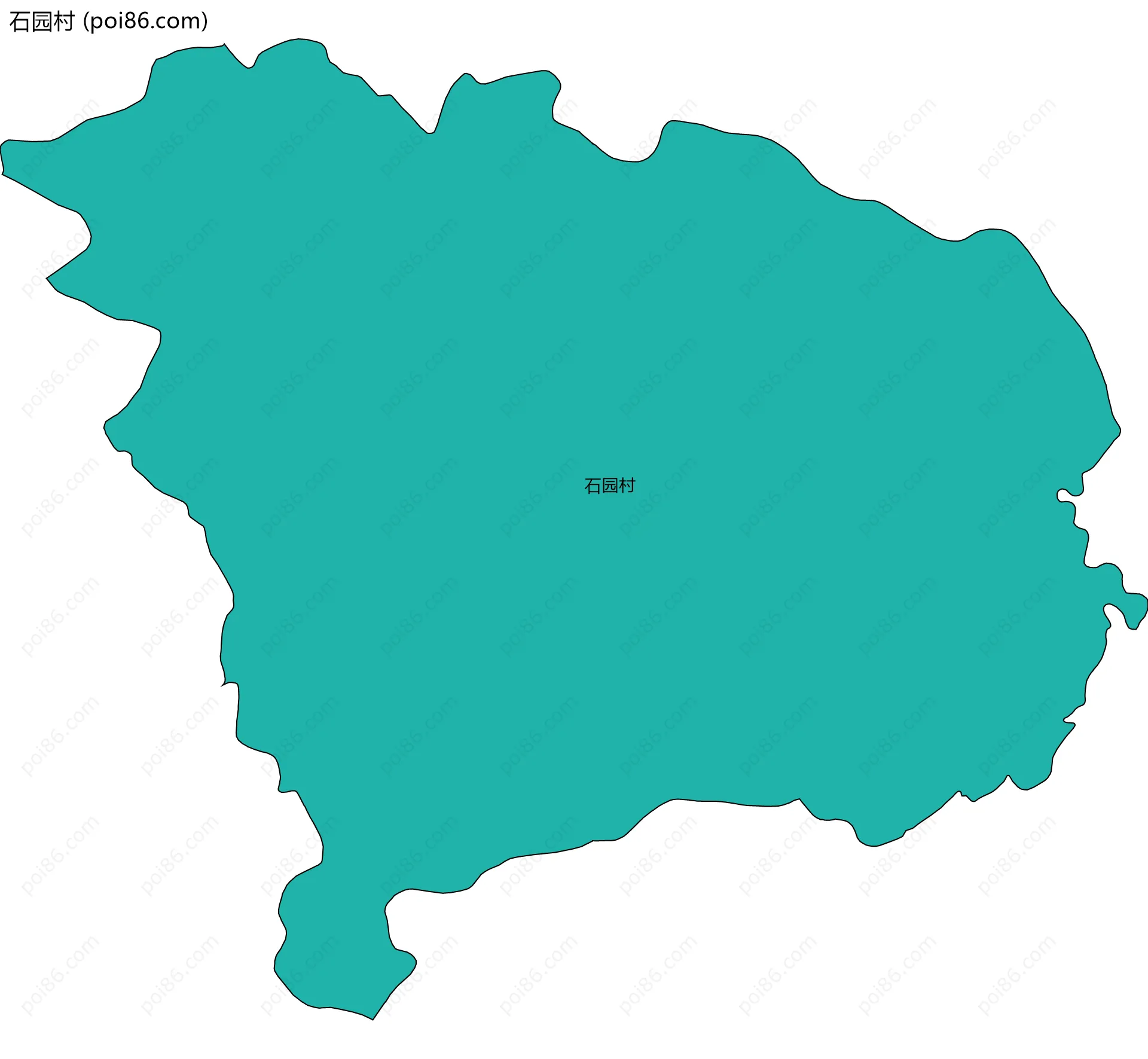 石园村边界地图