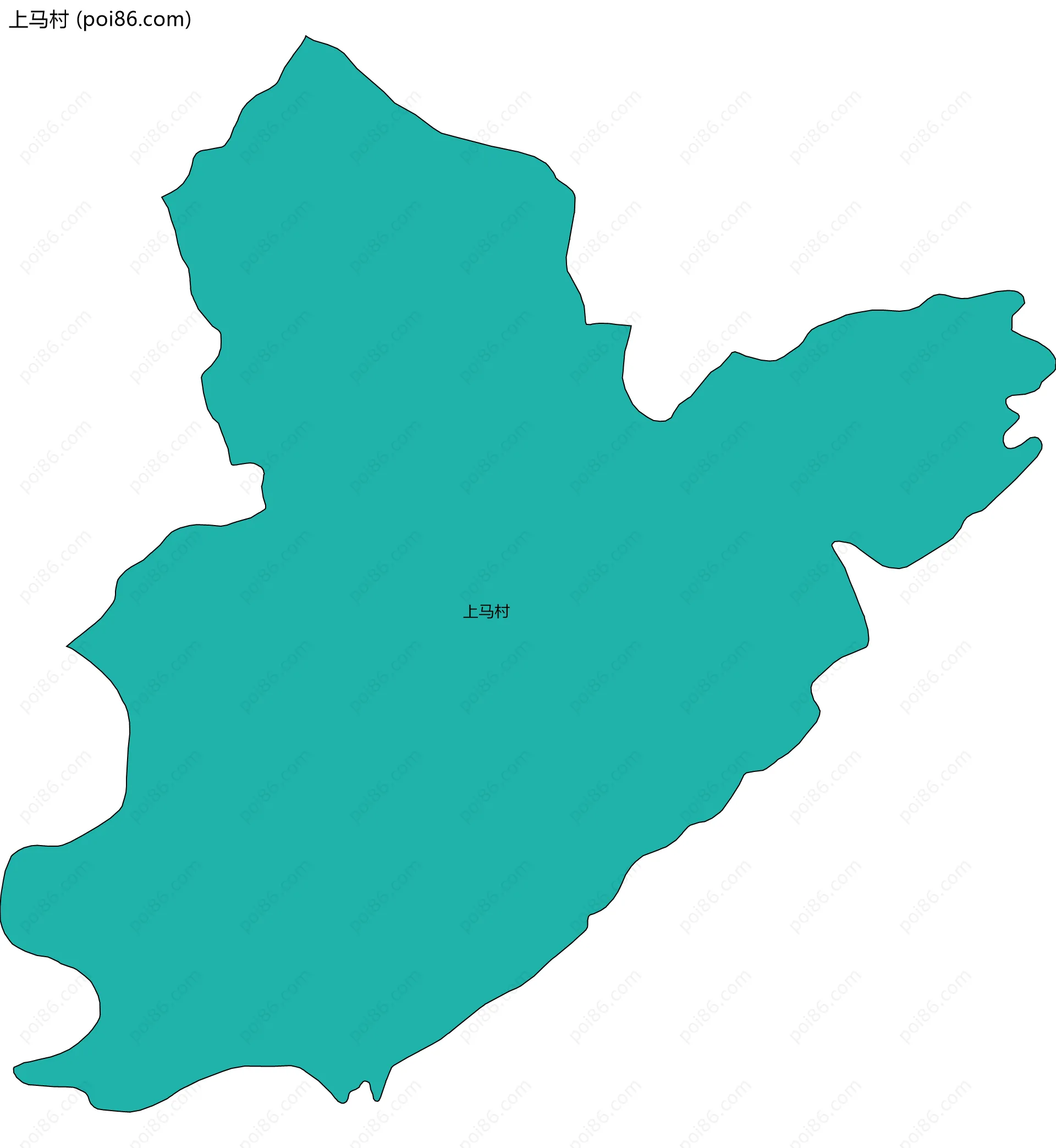 上马村边界地图