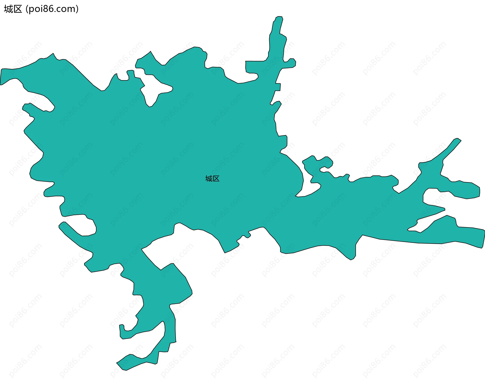 城区边界地图