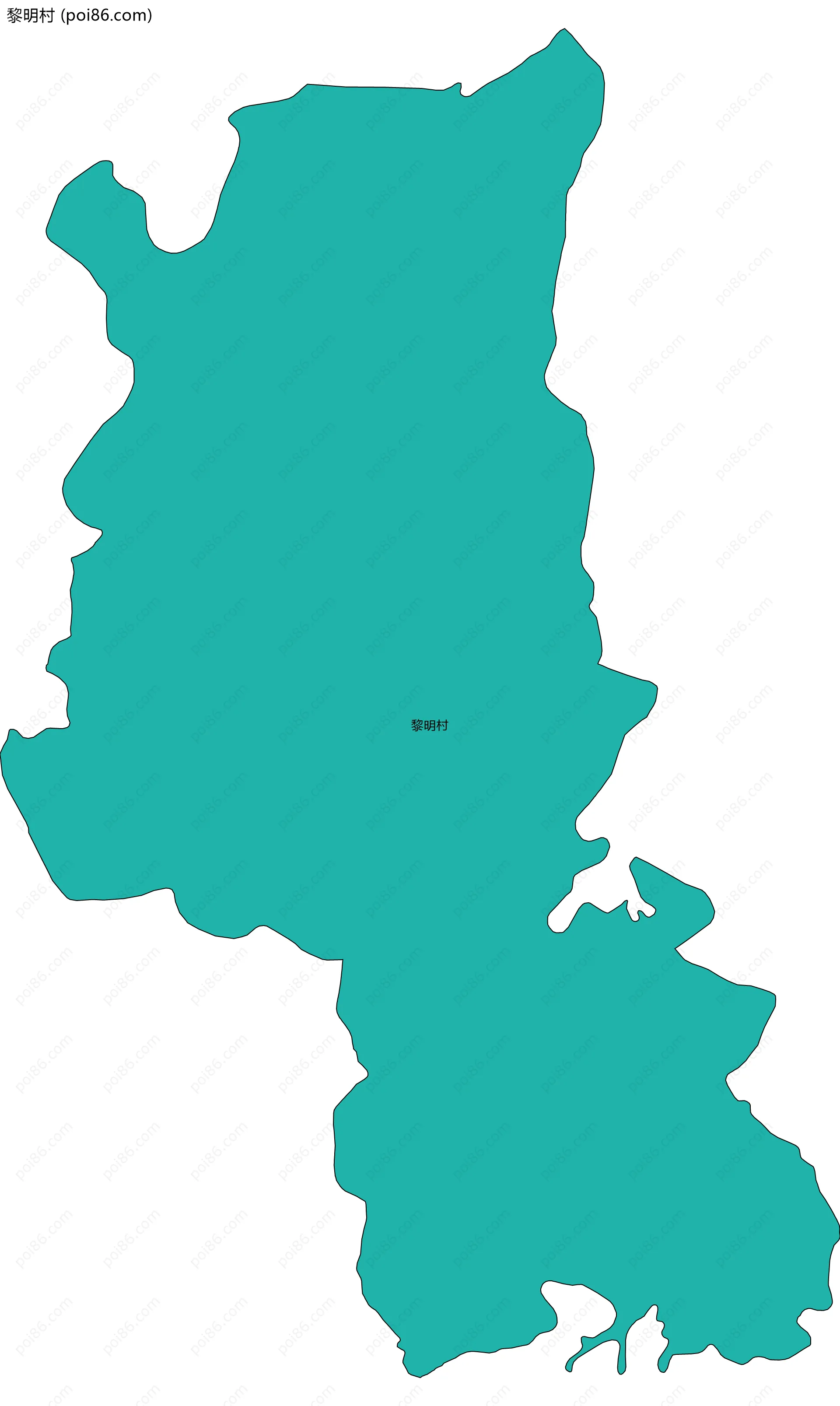 黎明村边界地图