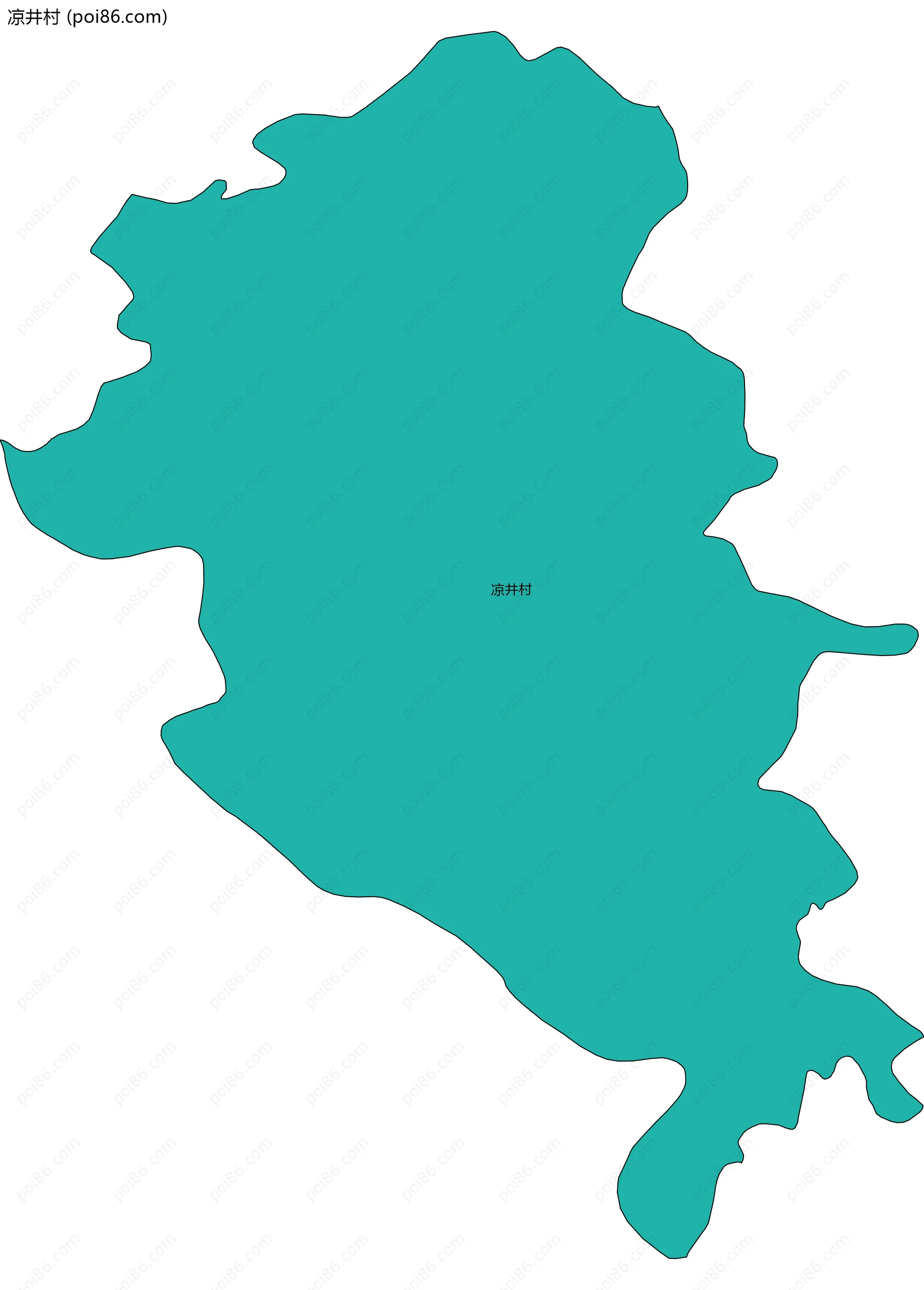 凉井村边界地图