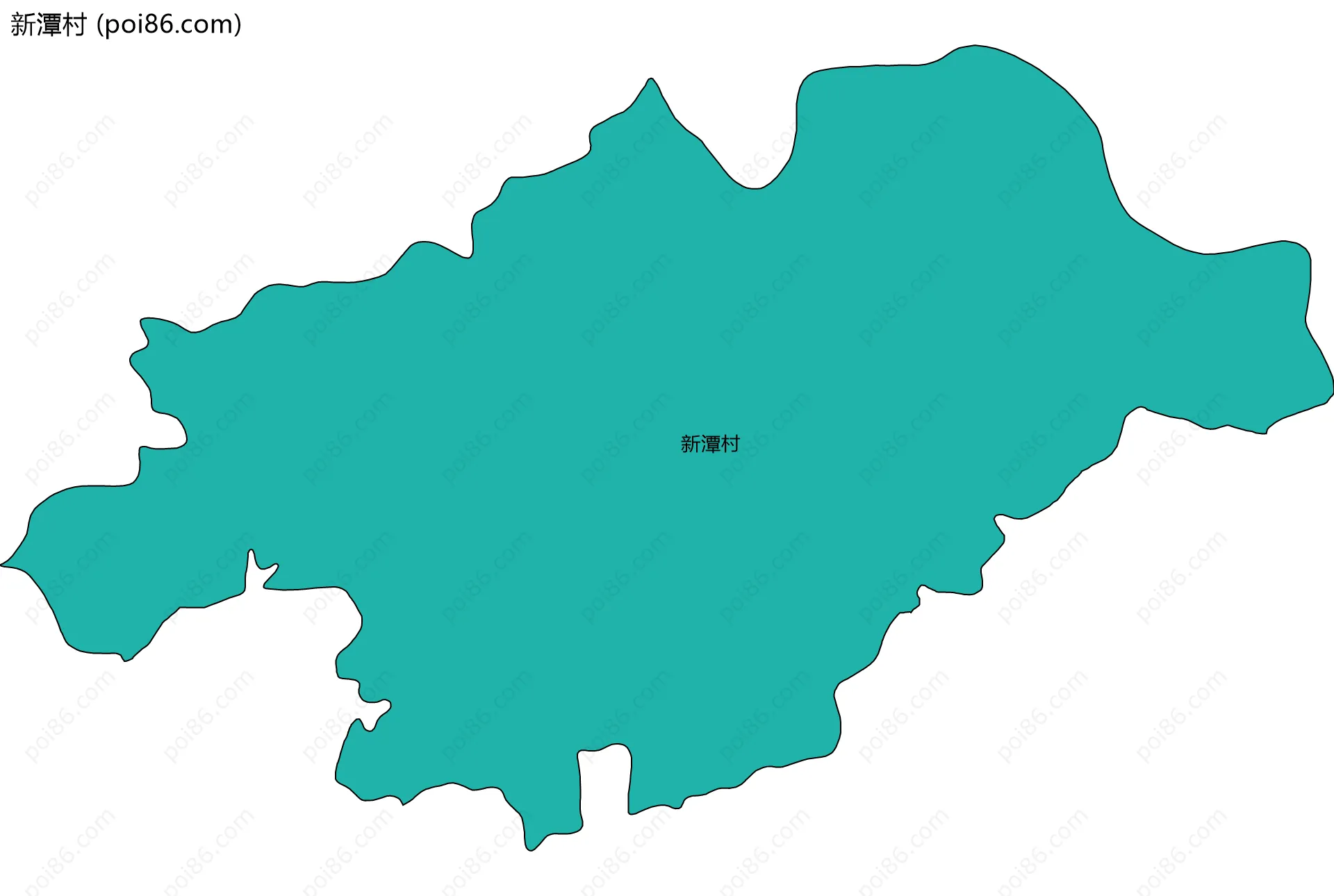 新潭村边界地图