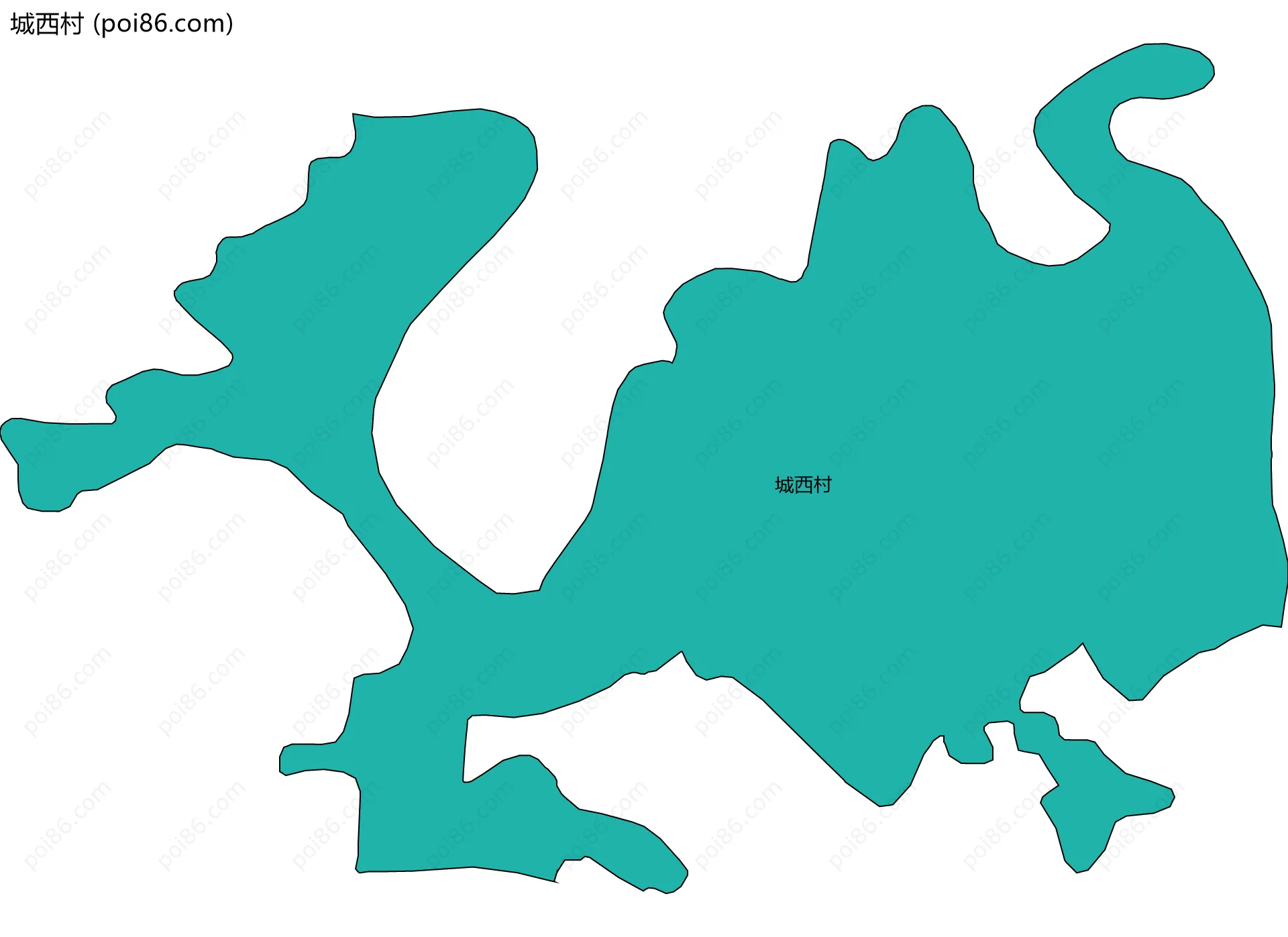 城西村边界地图