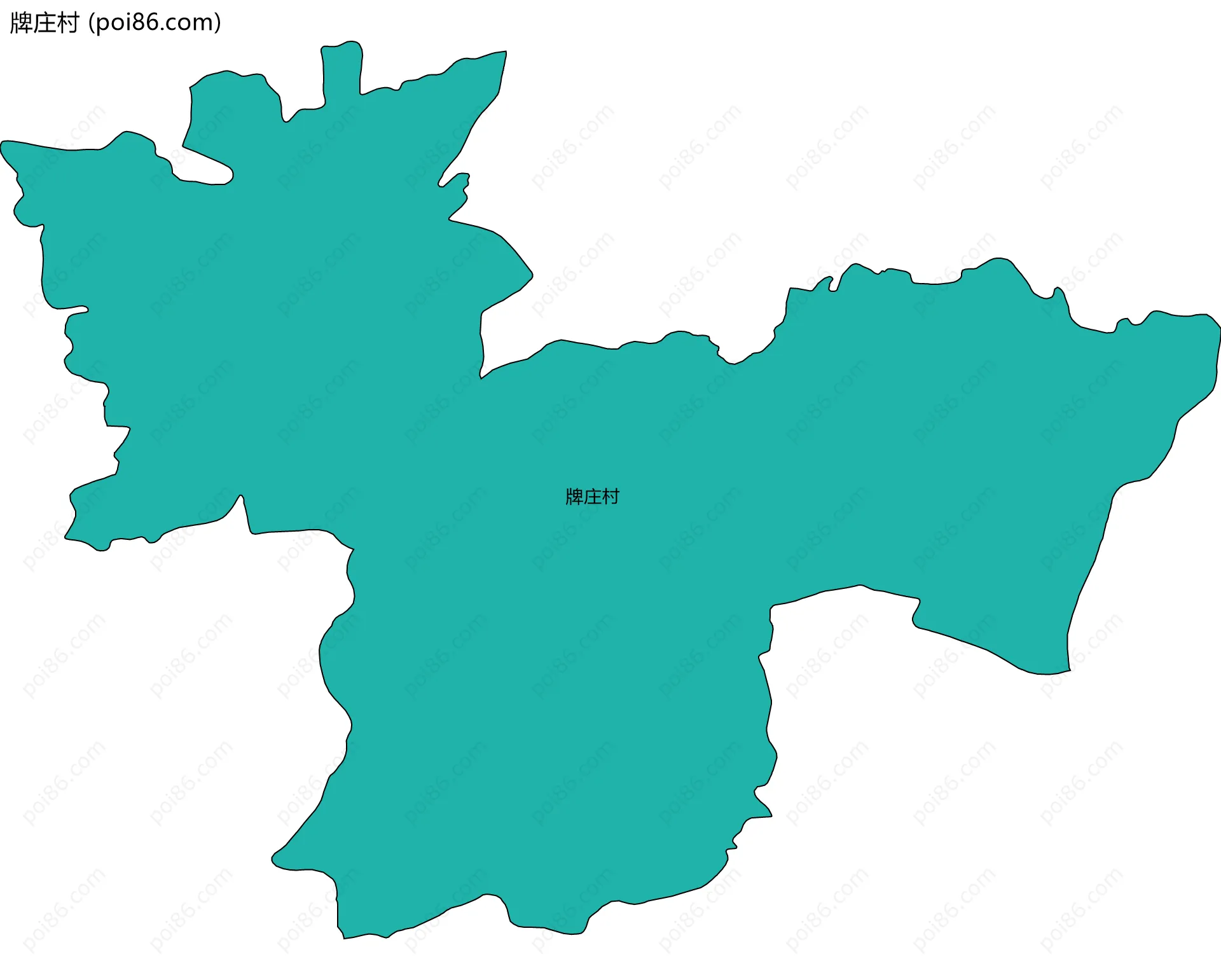 牌庄村边界地图