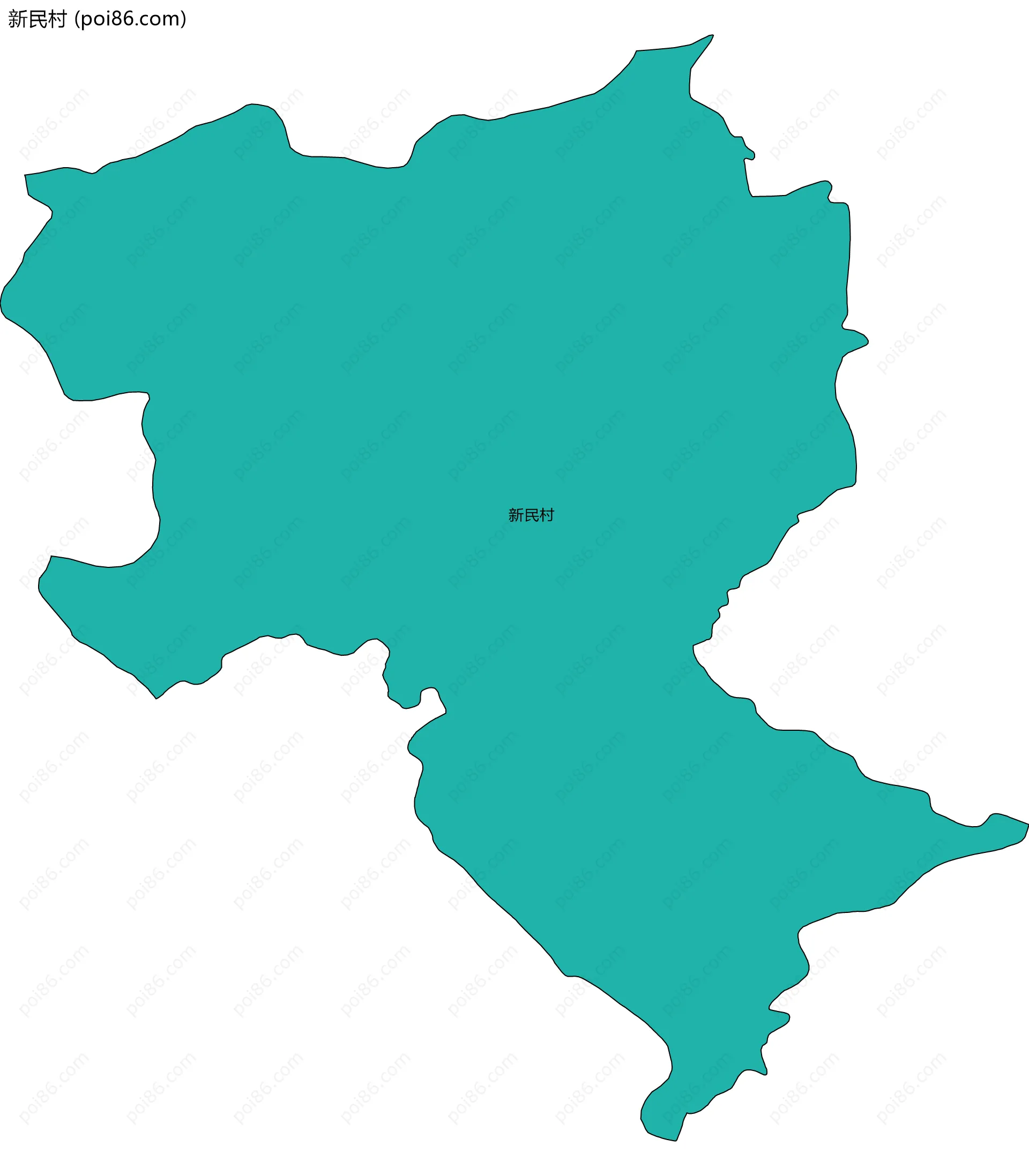 新民村边界地图