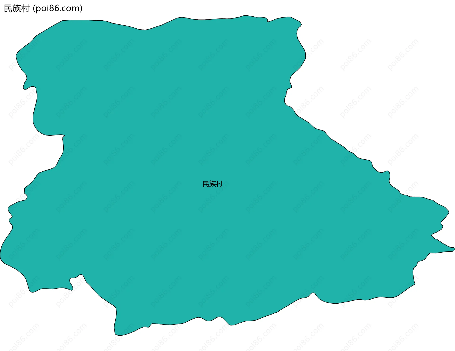 民族村边界地图