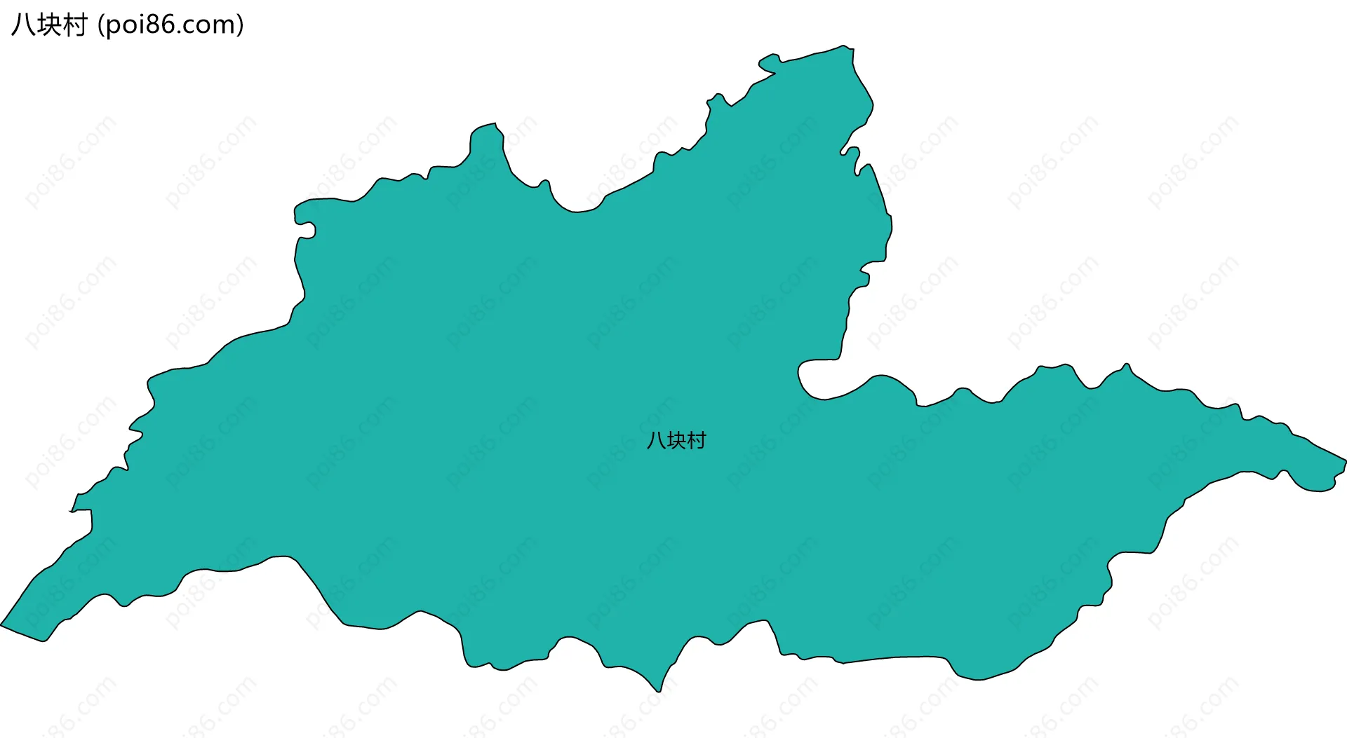 八块村边界地图